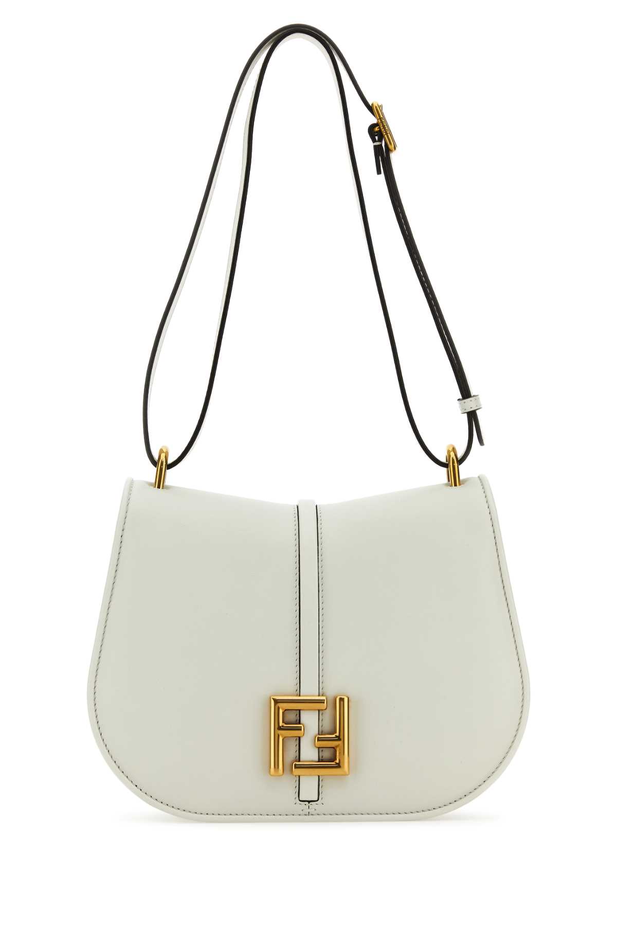 Shop Fendi White Leather C Mon Medium Shoulder Bag In B.iceor.burat