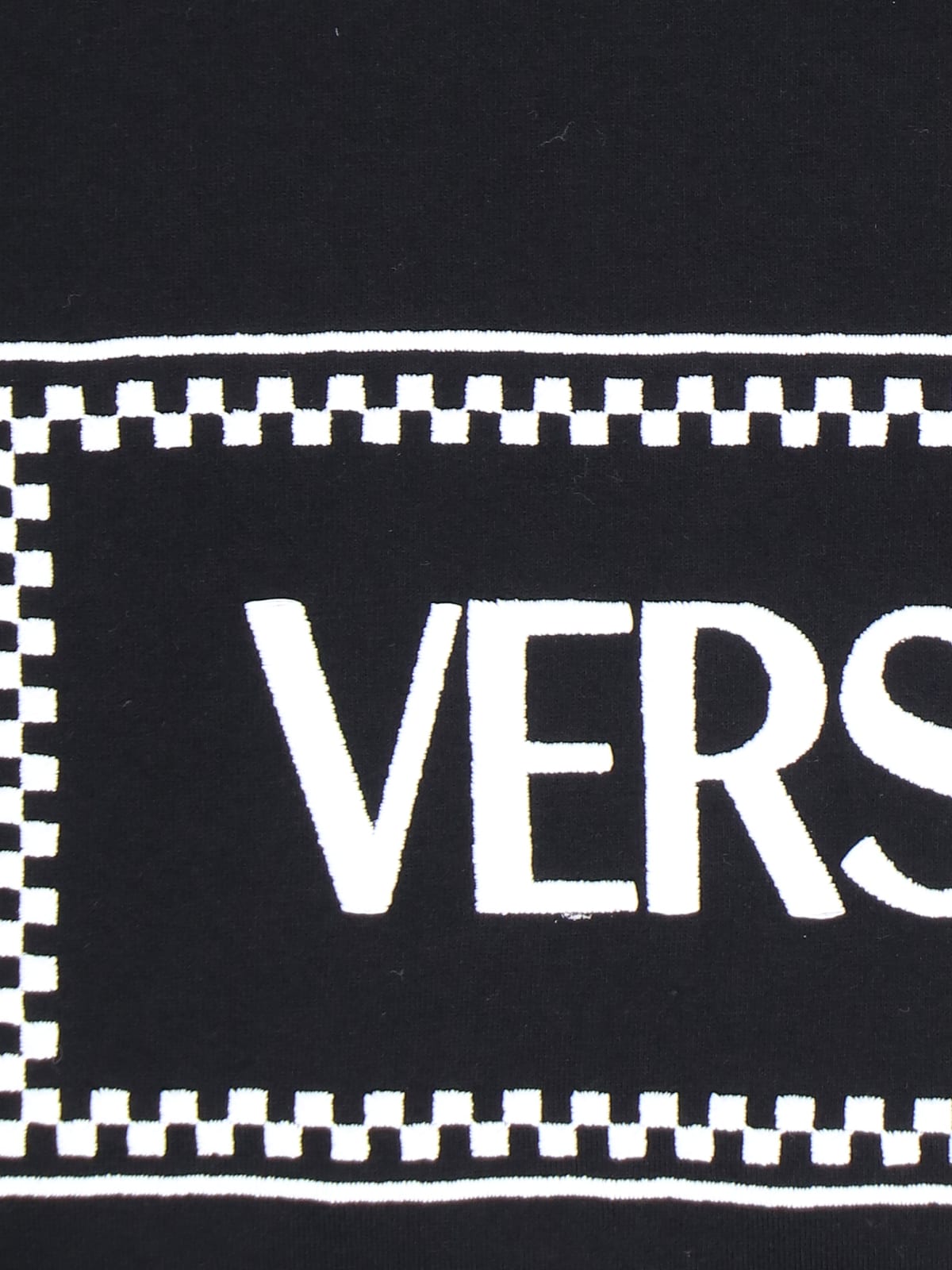 Shop Versace Logo Embroidery T-shirt In Nero