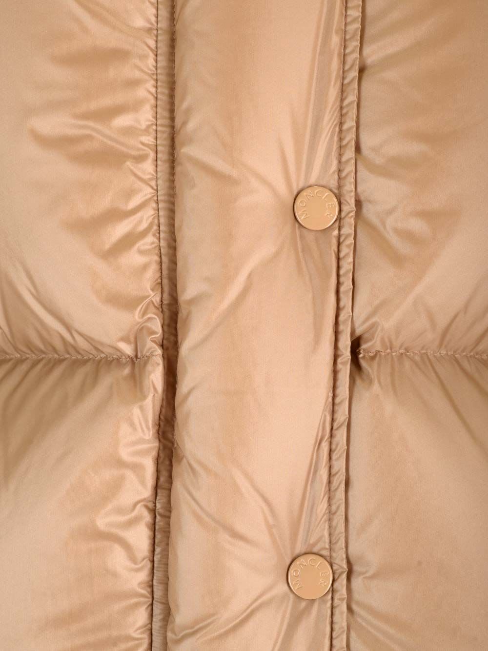 Shop Moncler Borey Puffer Jacket In Beige