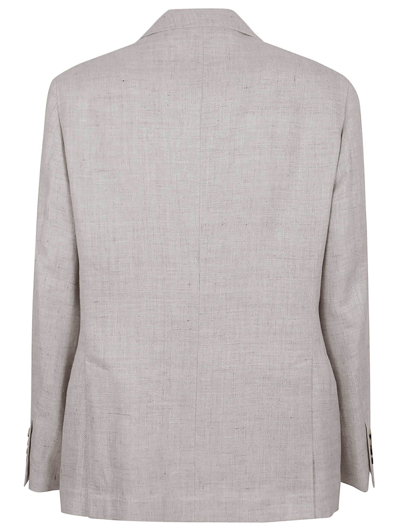 Brunello Cucinelli Tailored Linen Blend Suit With Notch Lapels In Jut