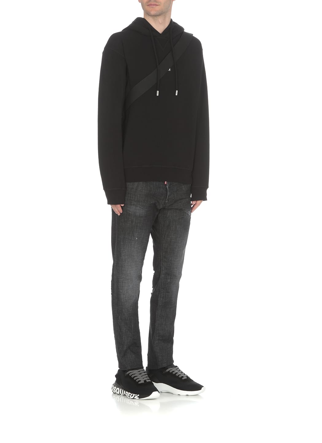 Dsquared2 Man Sweatshirt Black Size L Cotton In Black
