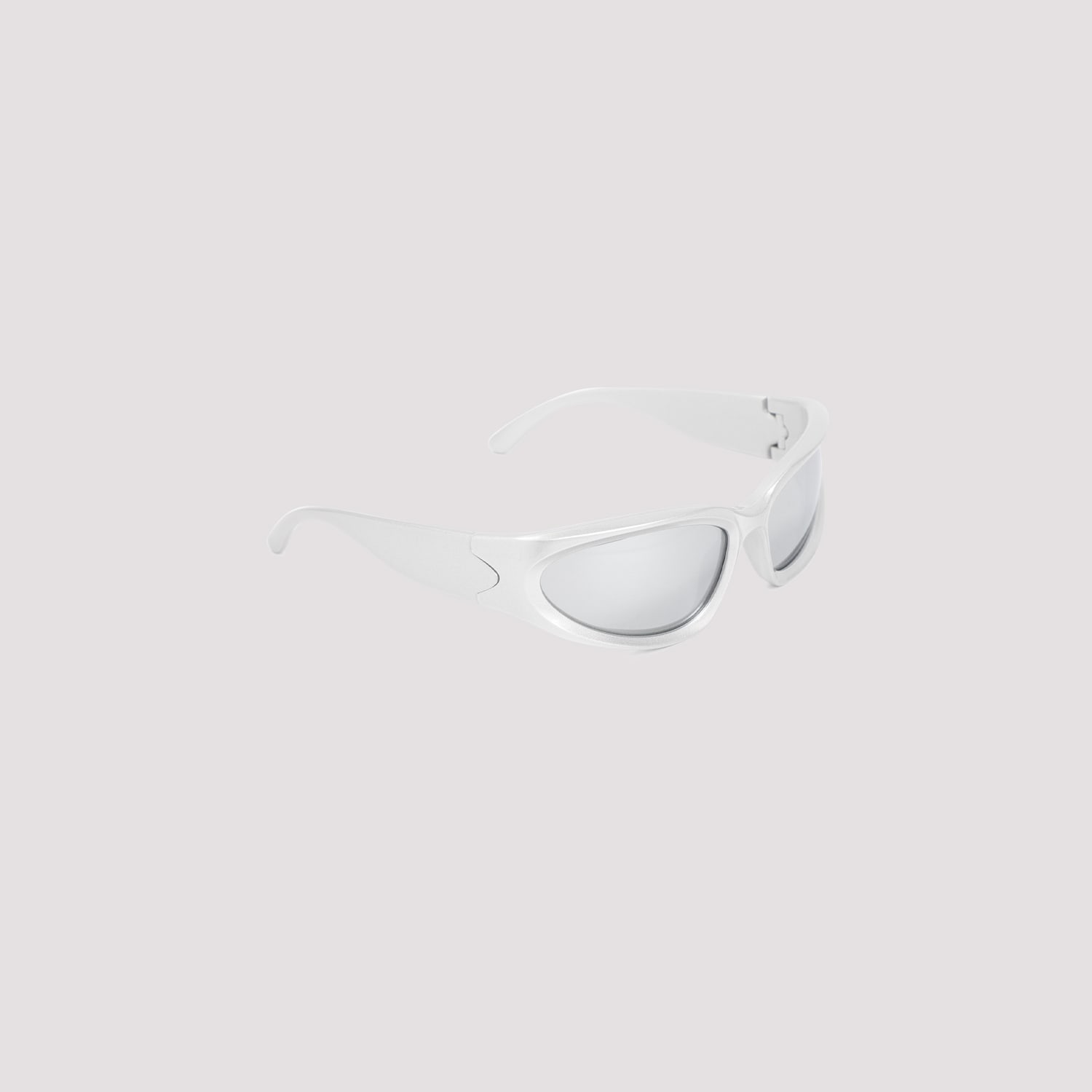 Balenciaga Swift Oval Sunglasses Women In White