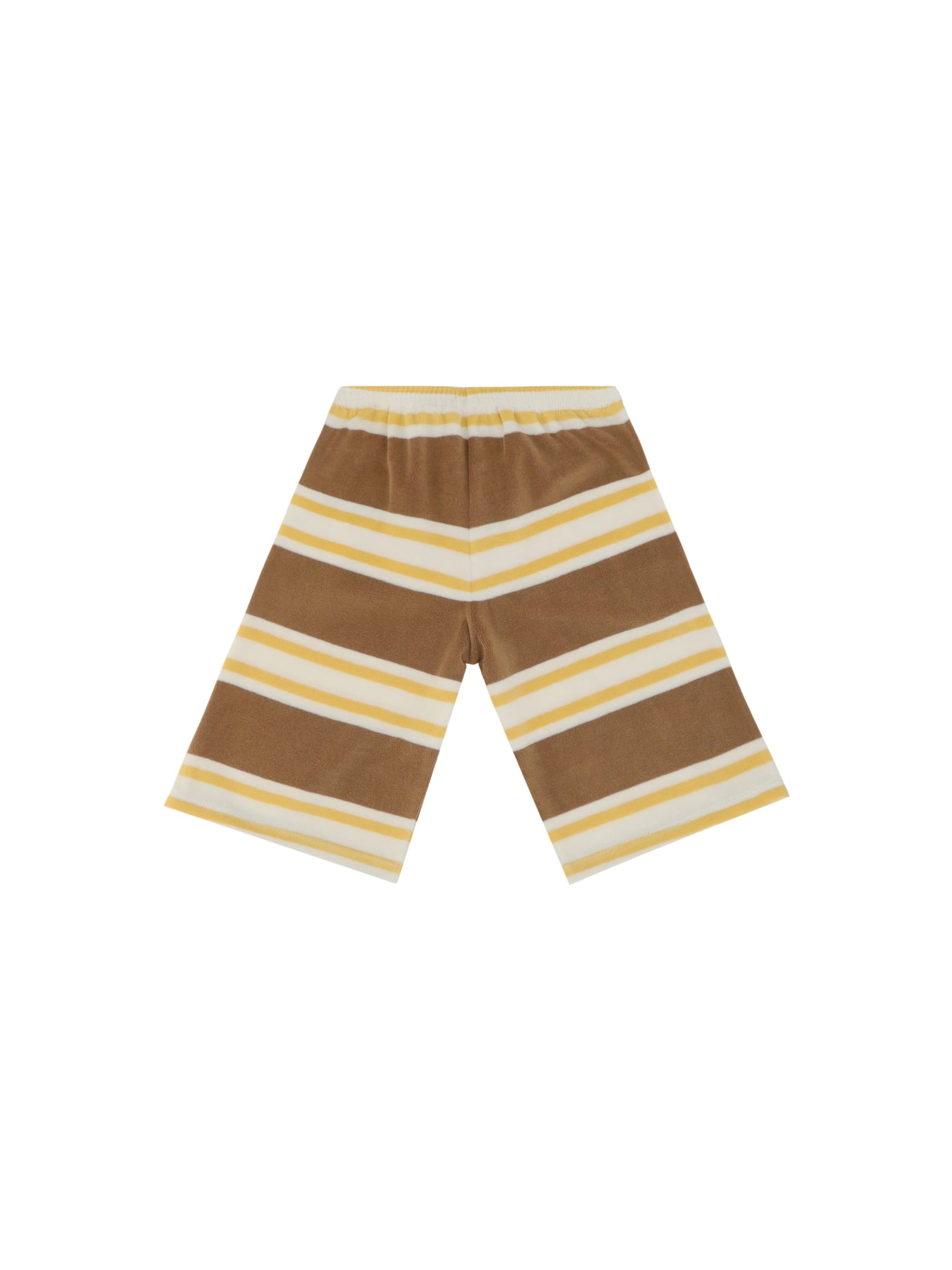 Shop Gucci Shorts For Boy In Yellow/brown