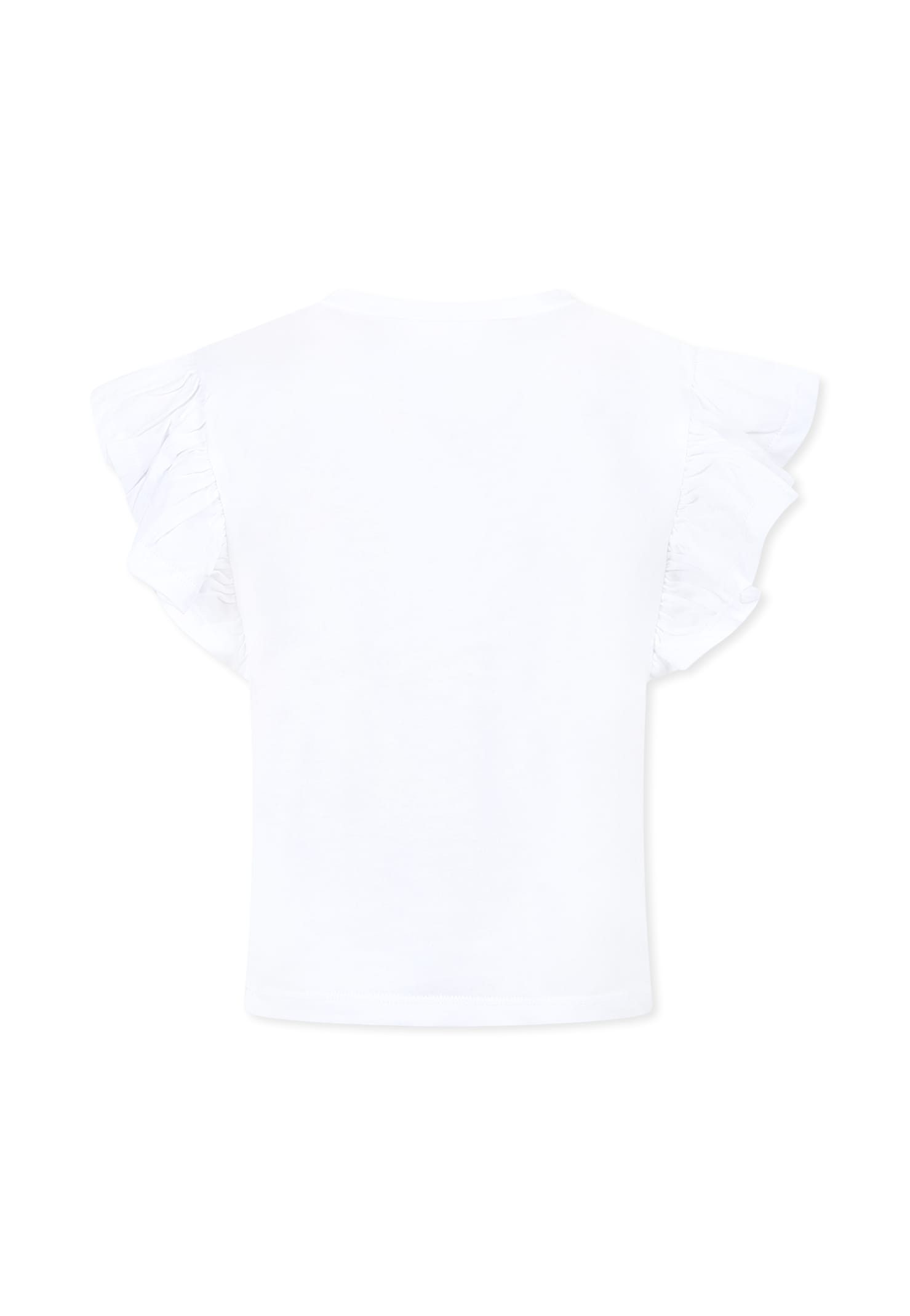 Billieblush White T-shirt For Girl With Heart In White
