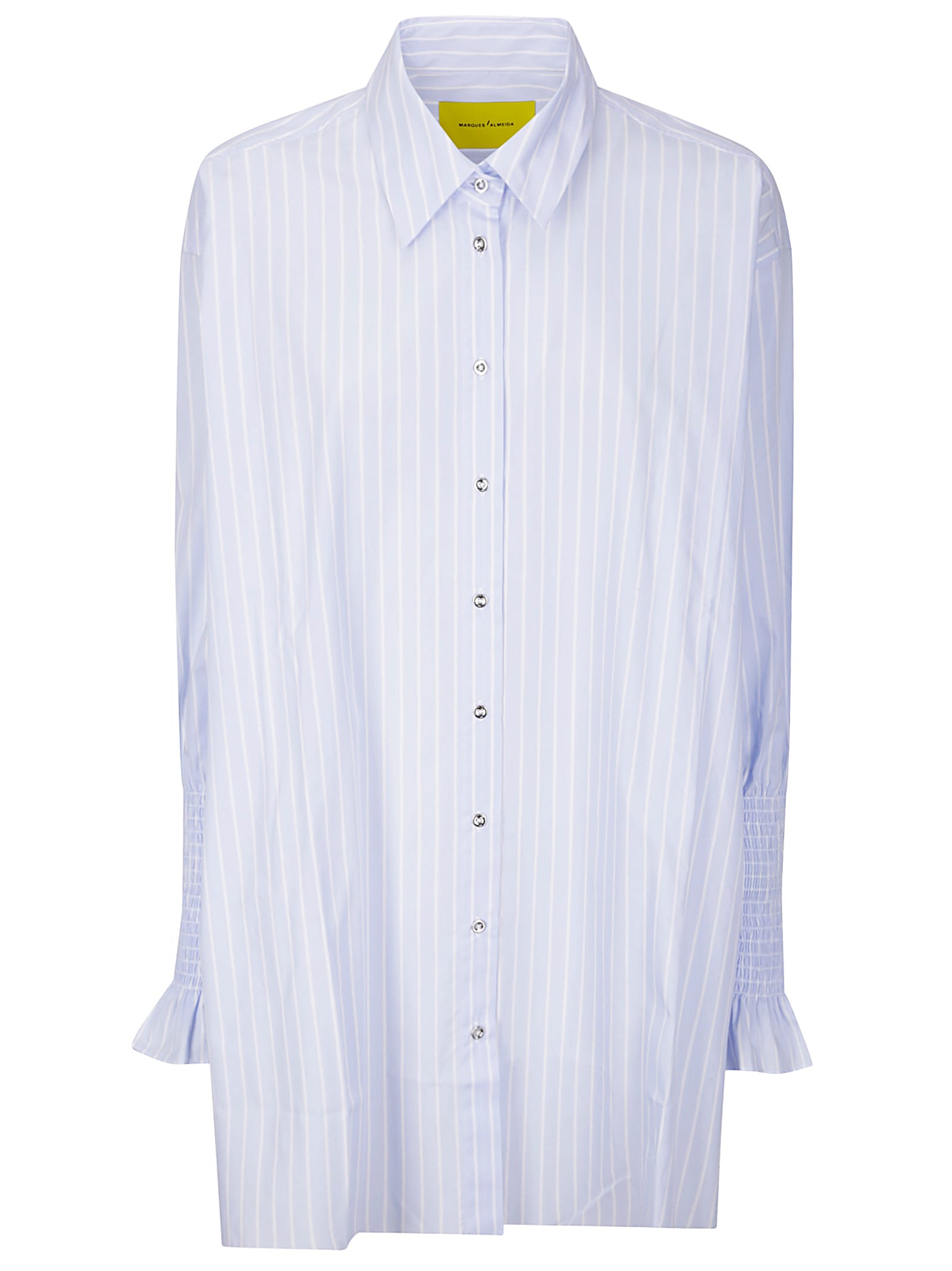 Marques'Almeida Stripe Xxl Shirt With Smock Cuffs