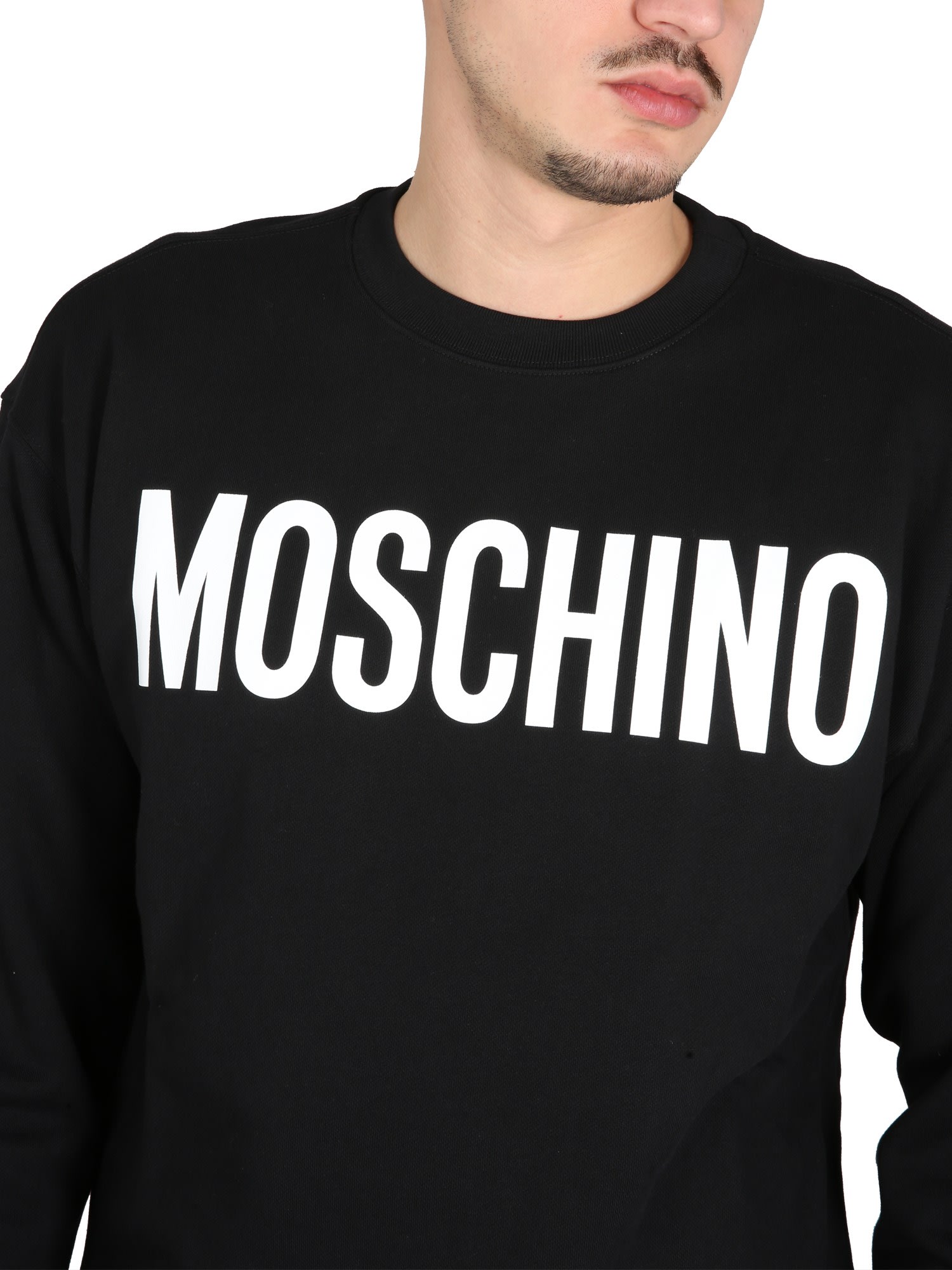 Shop Moschino Institutional Sweatshirt In Nero