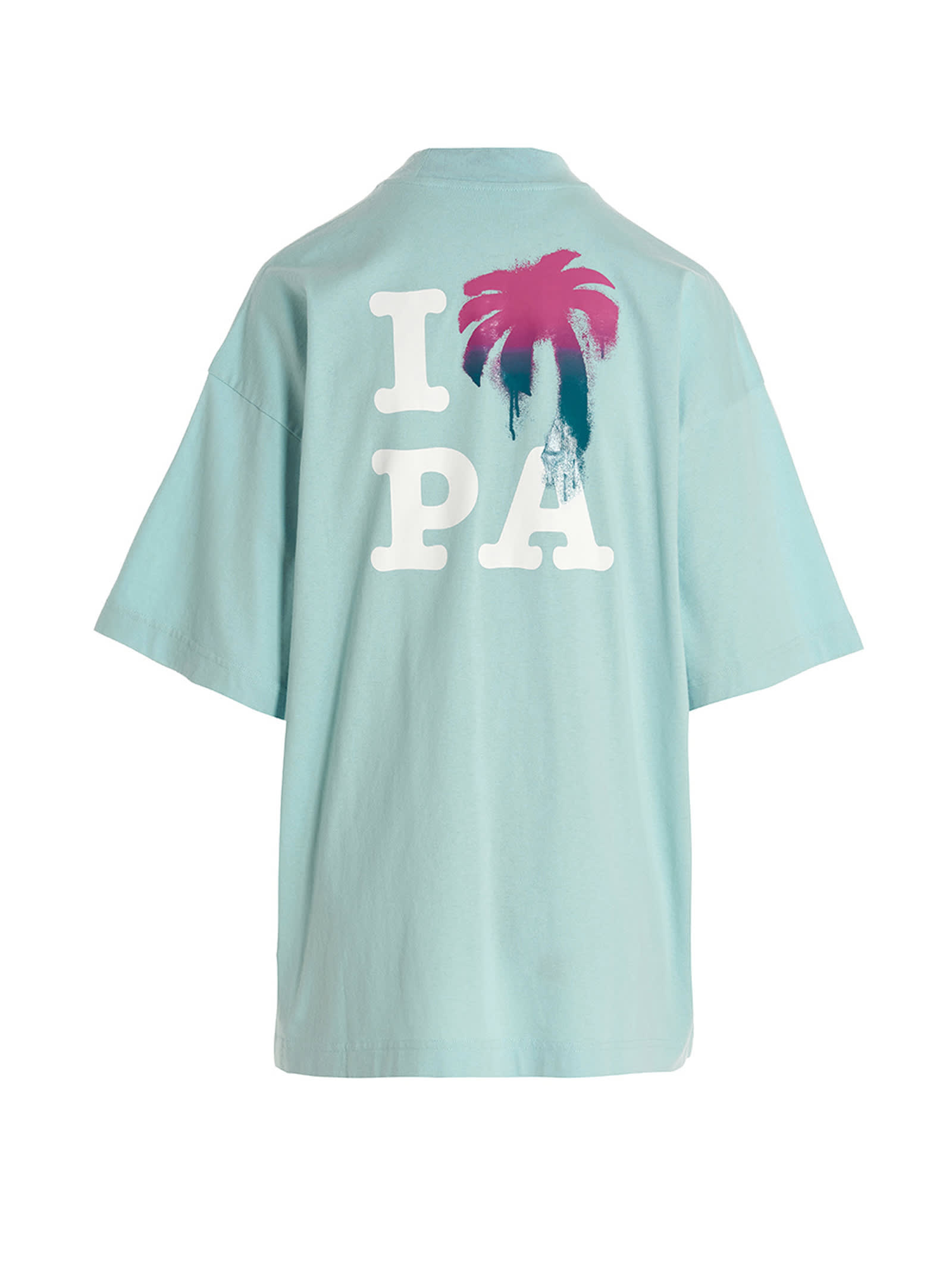 Shop Palm Angels I Love Pa T-shirt In Light Blue