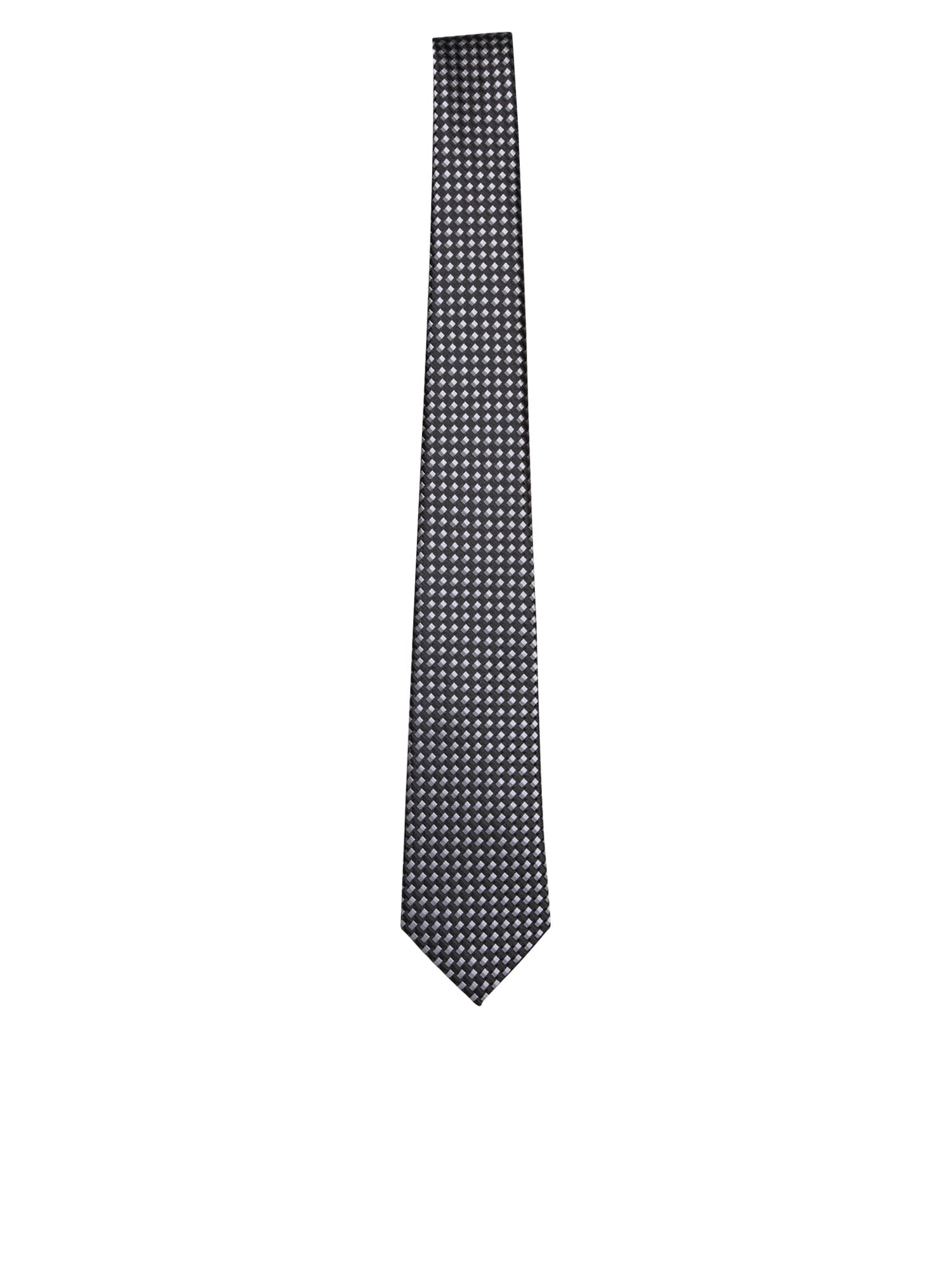 Shop Giorgio Armani Geometric Black Tie