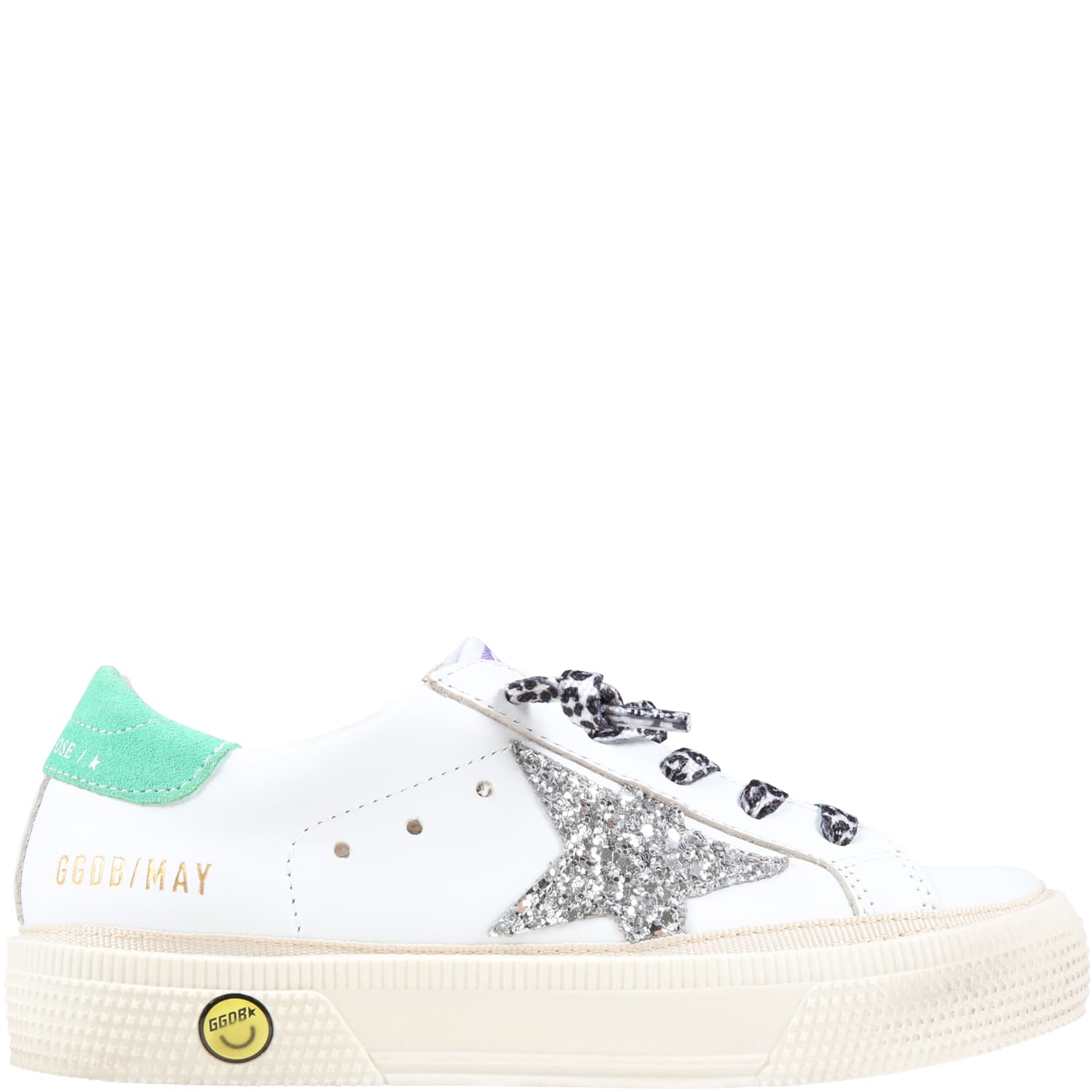 Golden Goose White may Sneakers For Girl With Logo