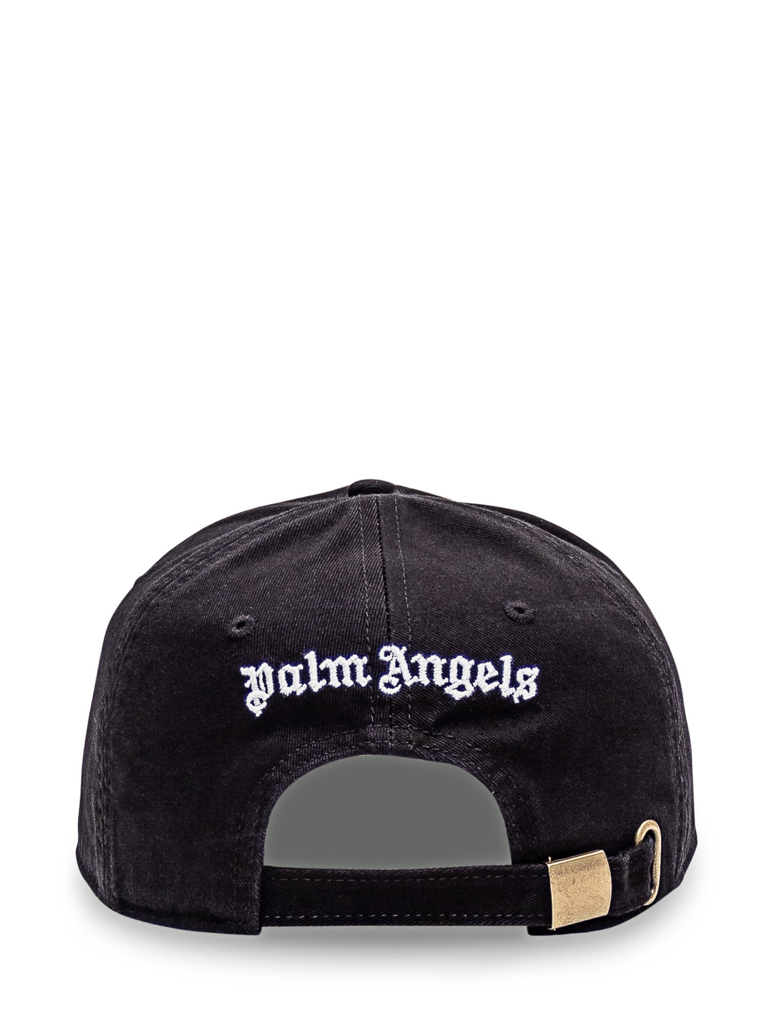 Shop Palm Angels Monogram Cap In Black White