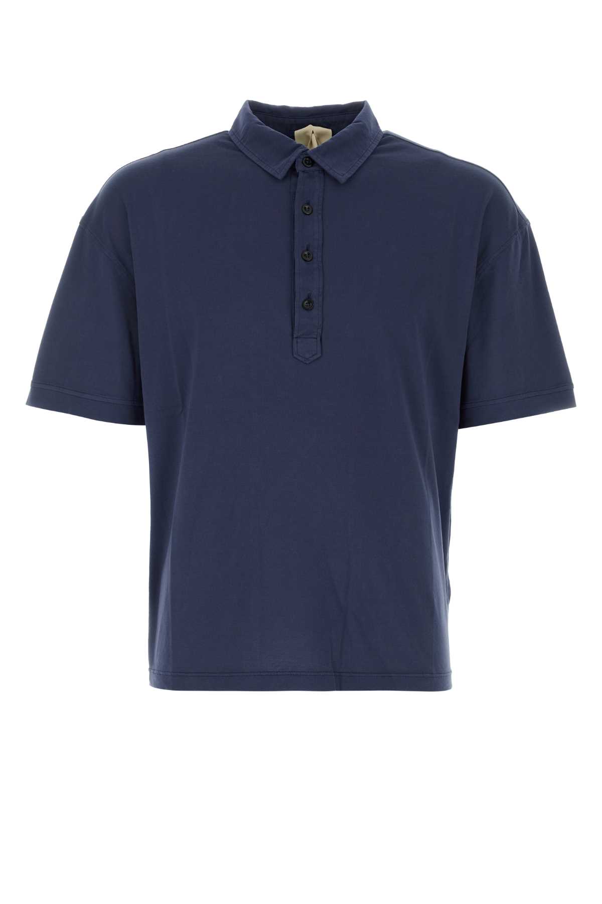 Navy Blue Cotton Polo Shirt