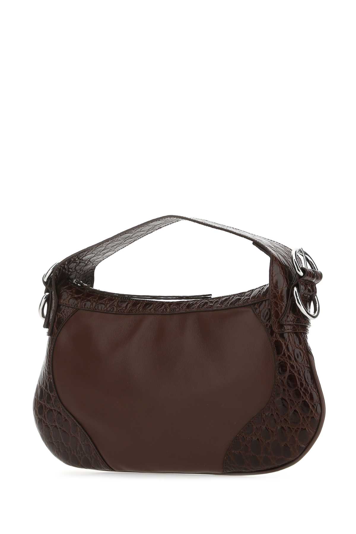 Shop By Far Brown Leather Yana Handbag In Seq