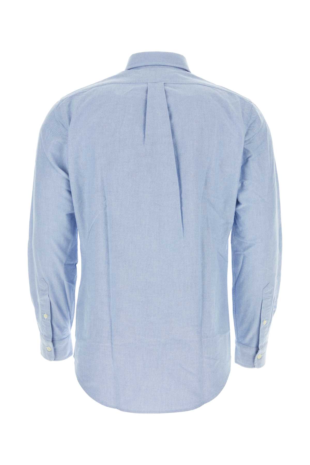 Shop Polo Ralph Lauren Light-blue Oxford Shirt