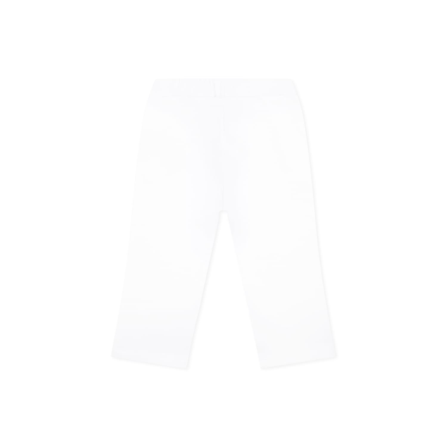 Balmain Baby Girls Logo Button Trousers In White