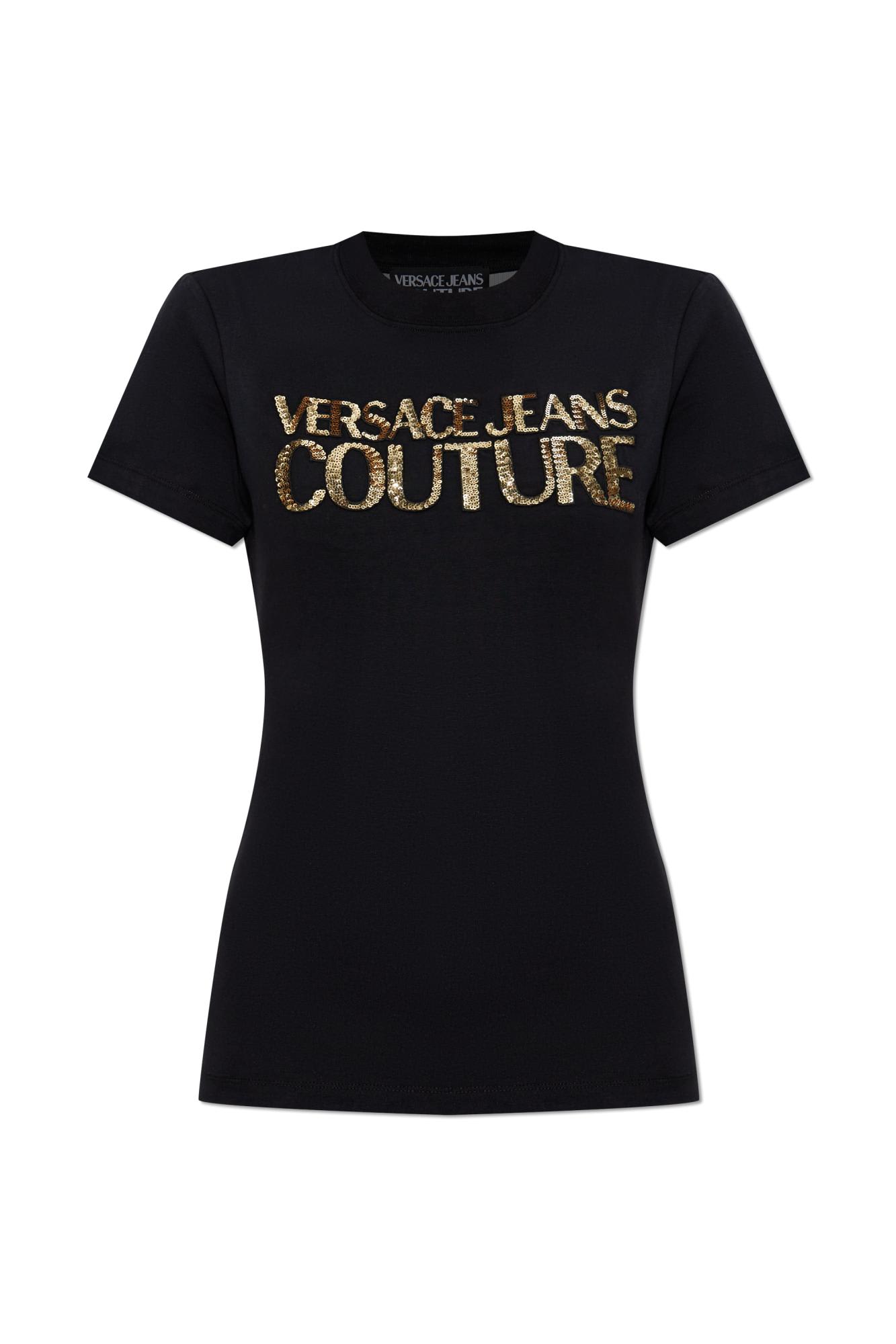 Shop Versace Jeans Couture T-shirt In Black