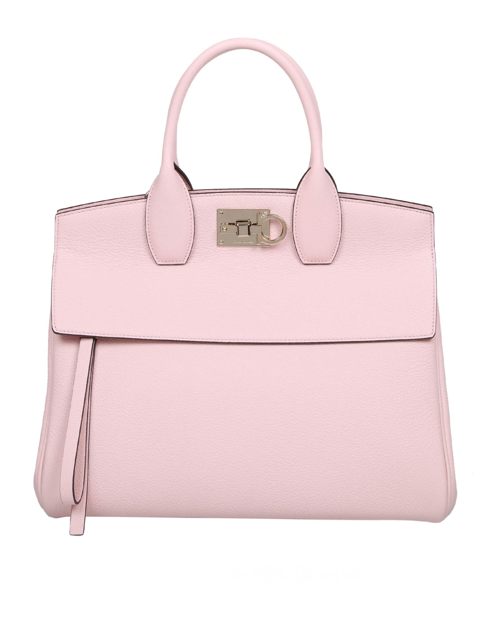 Salvatore Ferragamo Medium Studio Bag In Pink Leather