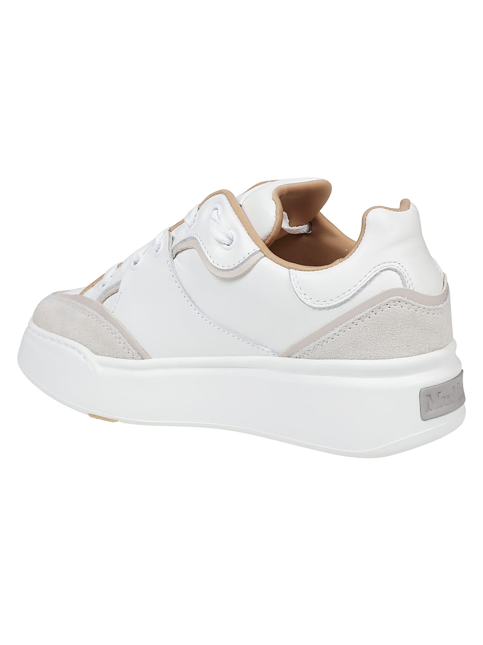 Shop Max Mara Maxiactive Sneakers In Bianco