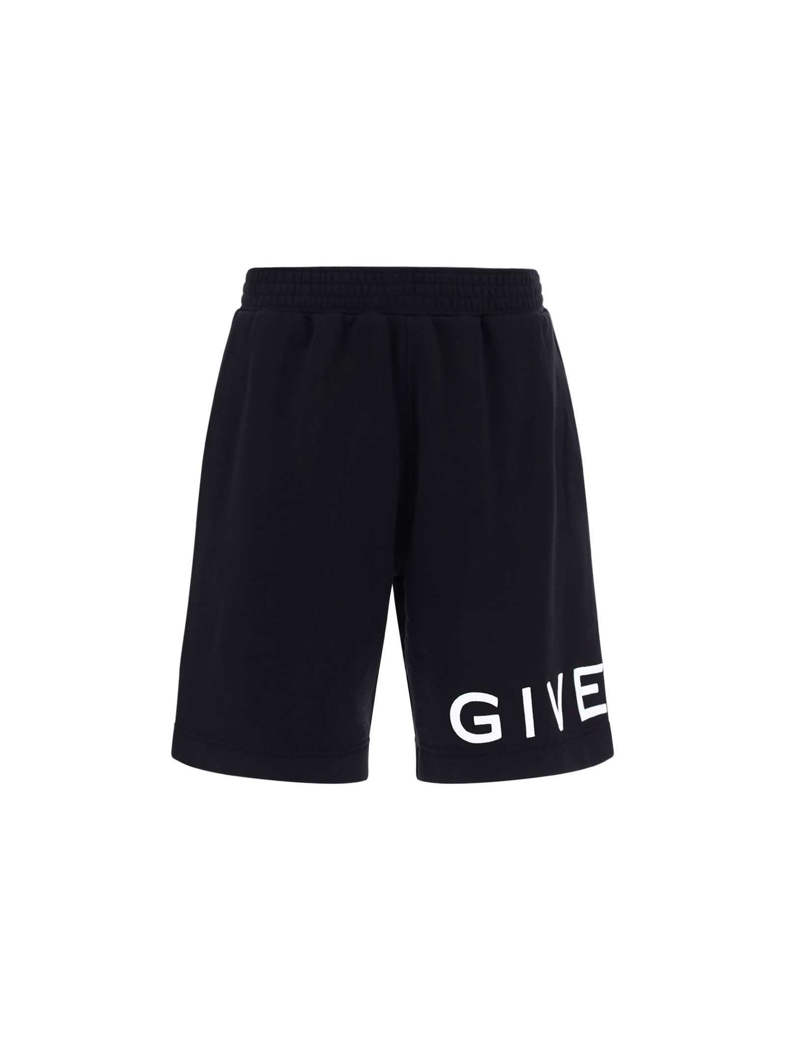 Givenchy Wide-leg Logo-embroidered Cotton-jersey Shorts In Black