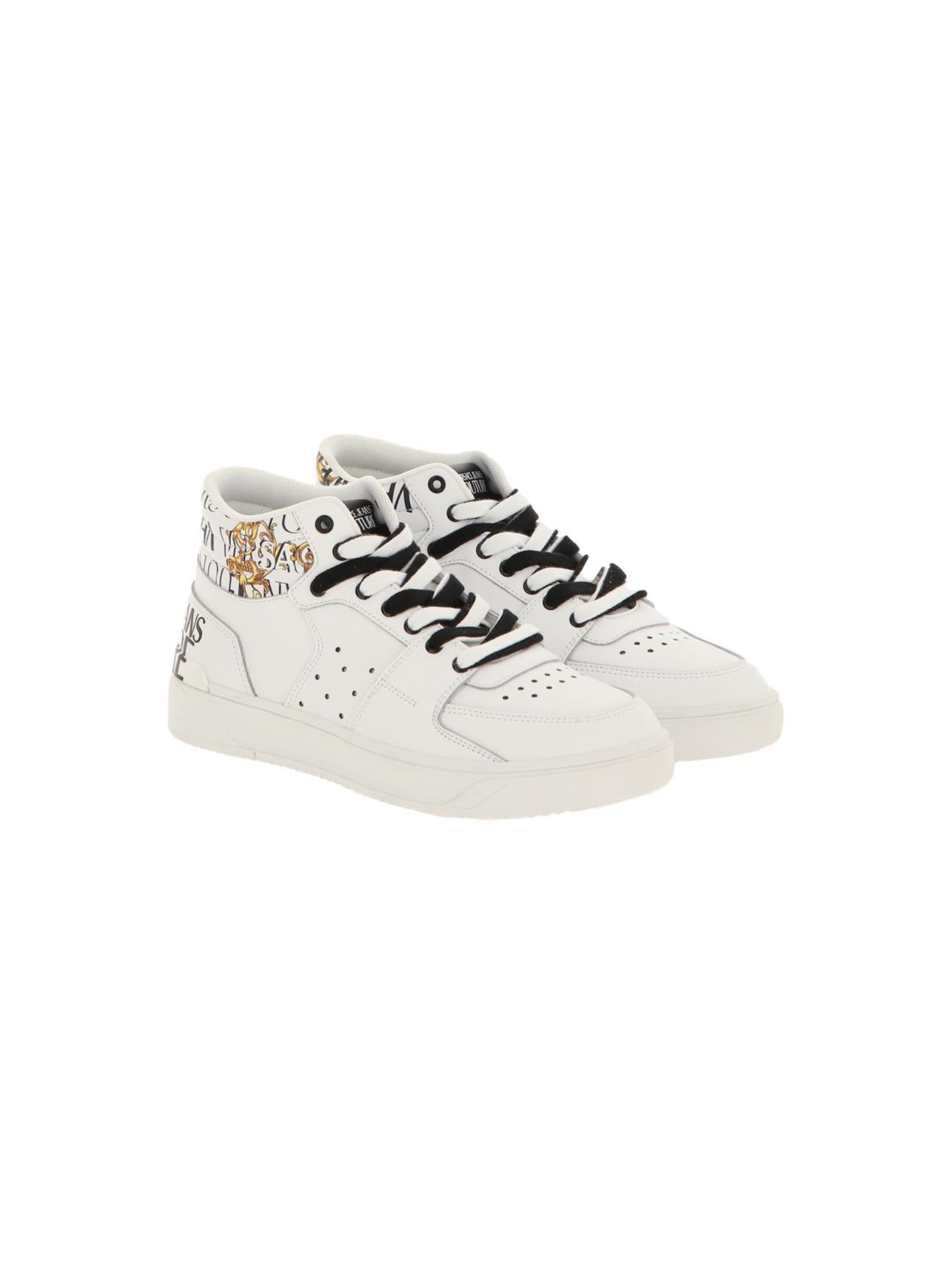 Versace Jeans Couture Shoes In White/gold