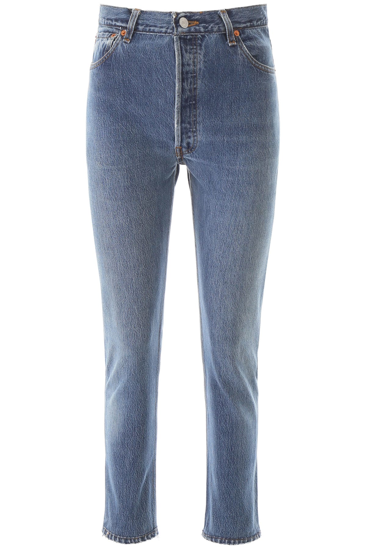 RE/DONE HIGH RISE SANKLE CROP JEANS,1003HRAC INDIG