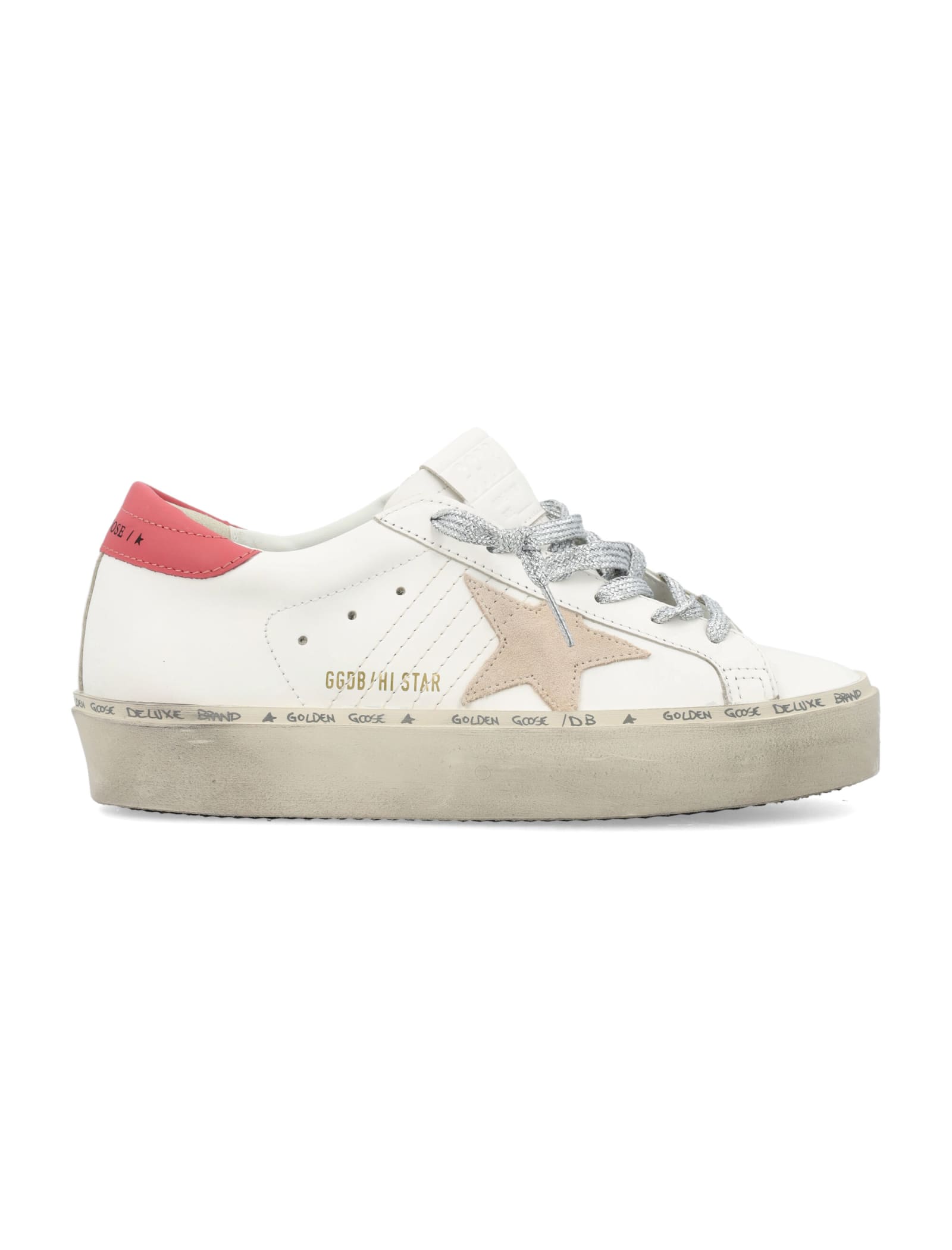 Shop Golden Goose Hi Star Woman Sneakers In Red