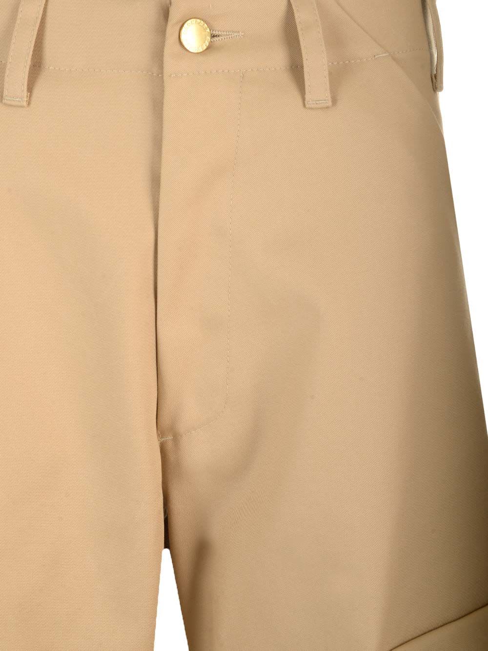 Shop Darkpark Rose Cargo Trousers In Beige