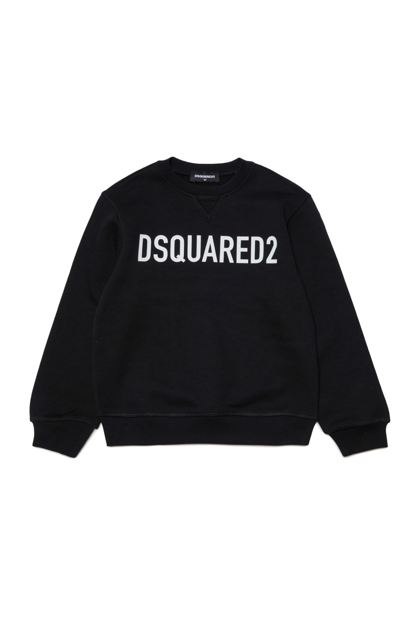 Shop Dsquared2 D2s737u Relax-eco Sweat-shirt Dsquared Organic Cotton Crew-neck Sweatshirt With Logo In Nero