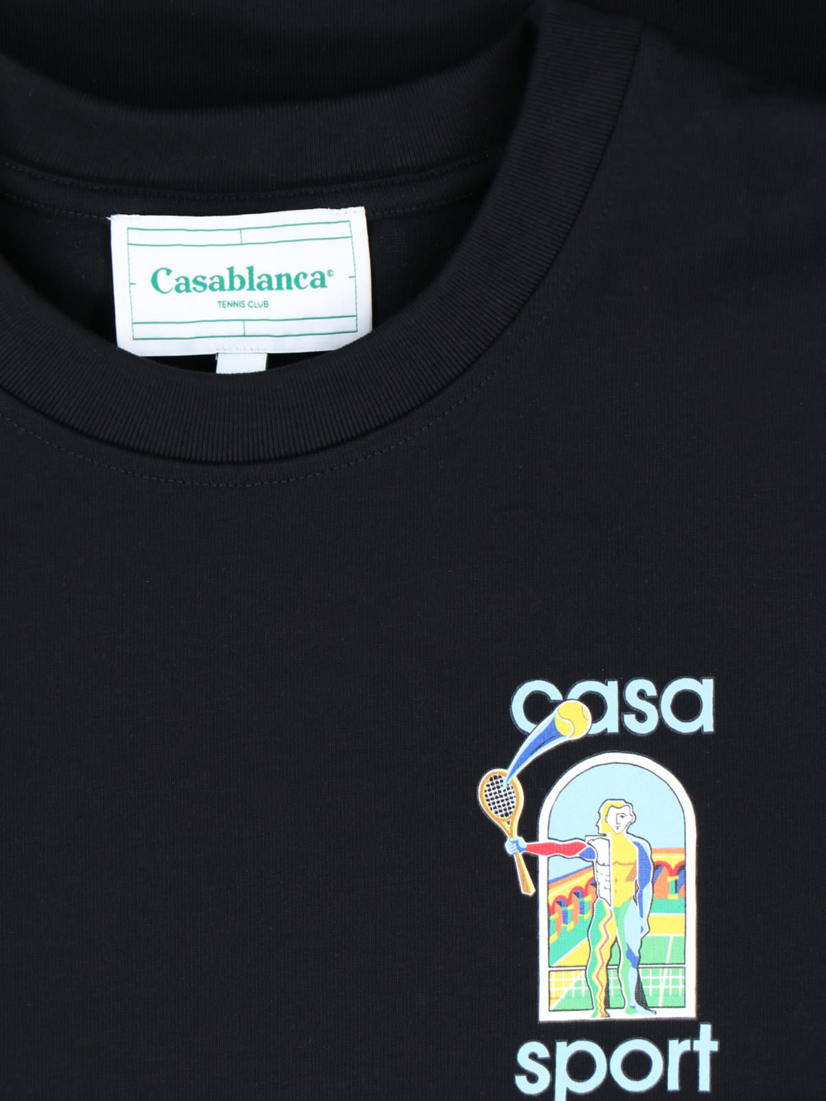 Shop Casablanca Le Jeu Coloré T-shirt In Black