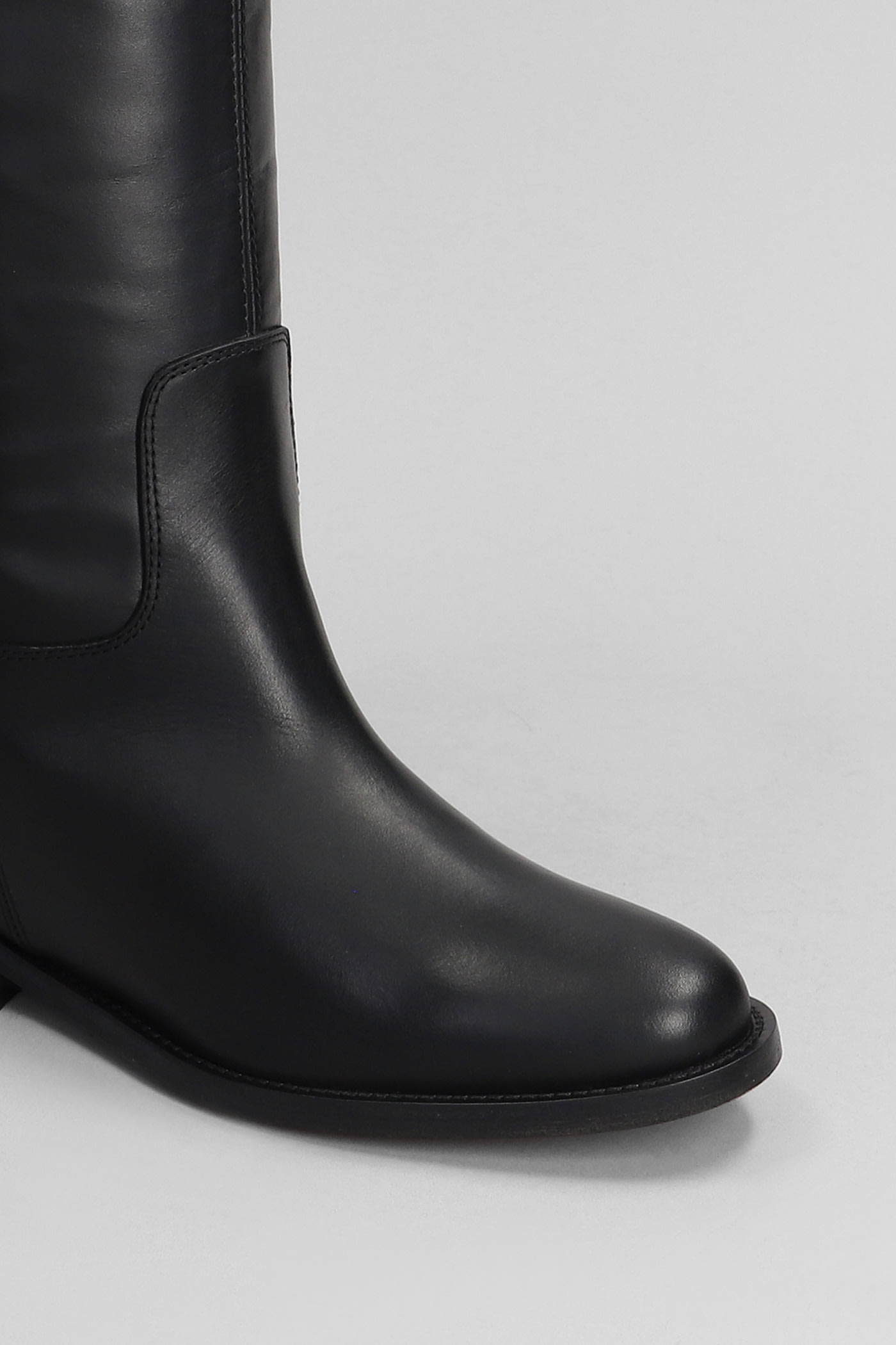 Via Roma 15 Studded 25mm Leather Boots In Black