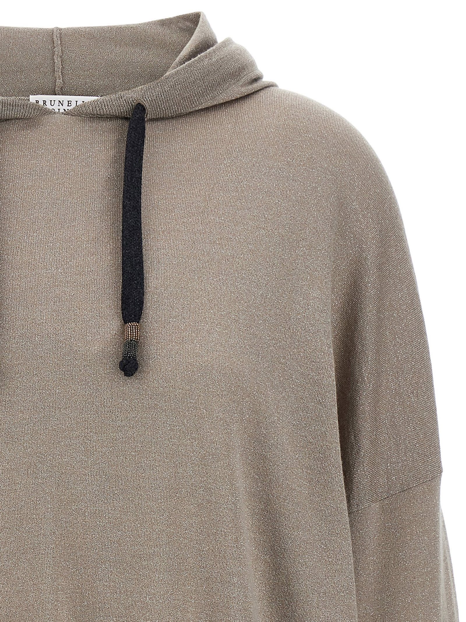 Brunello Cucinelli Women Sparkling Cashmere And Silk Sweatshirt In Neutral