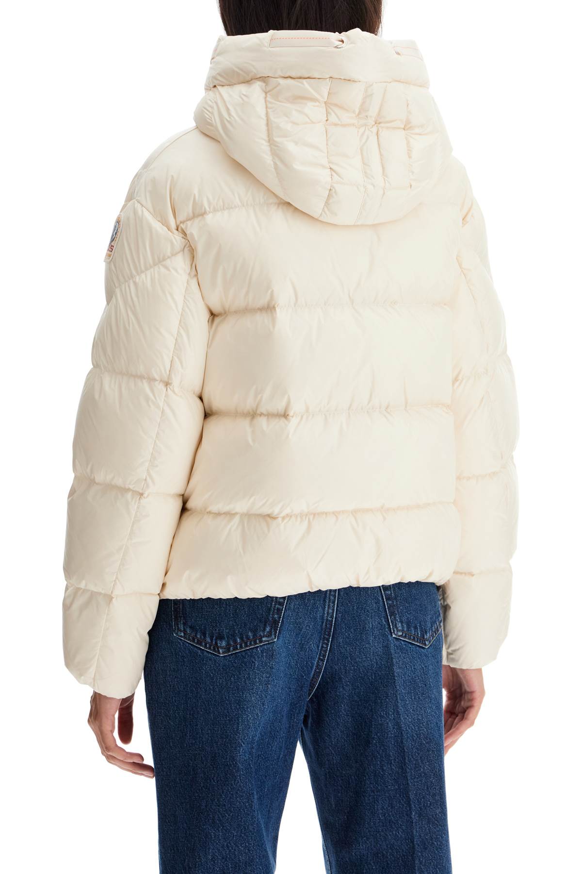 Shop Parajumpers Tilly Hooded Down Jacket In Moonbeam (white)