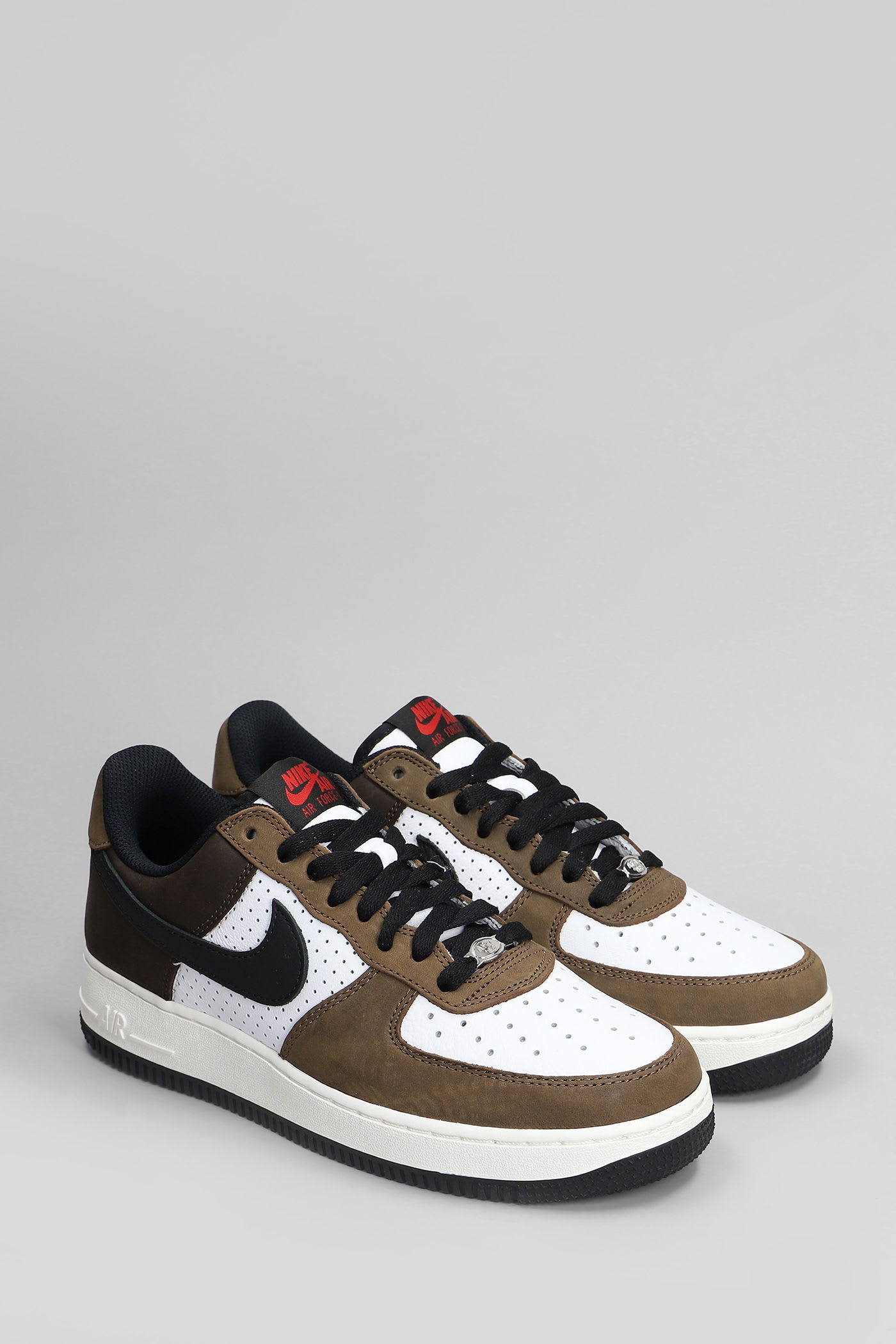 Nike Air Force 1 Low Retr Sneakers In White Suede And Leather In Multi