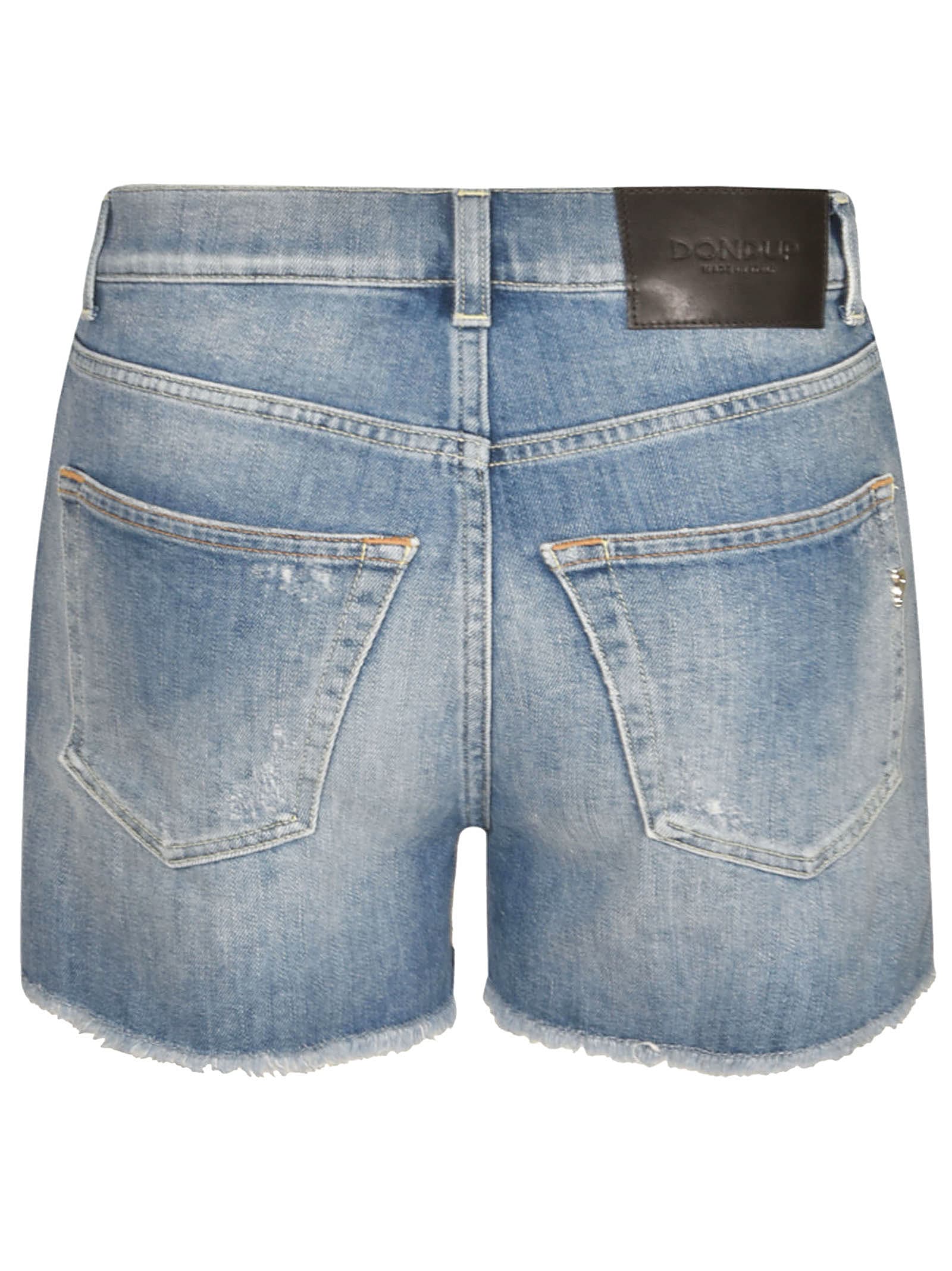 Shop Dondup Denim Buttoned Shorts In 800