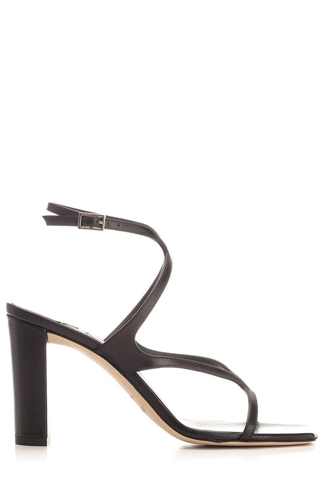 Shop Jimmy Choo Azie 85 Ankle Strap Sandals In Nero