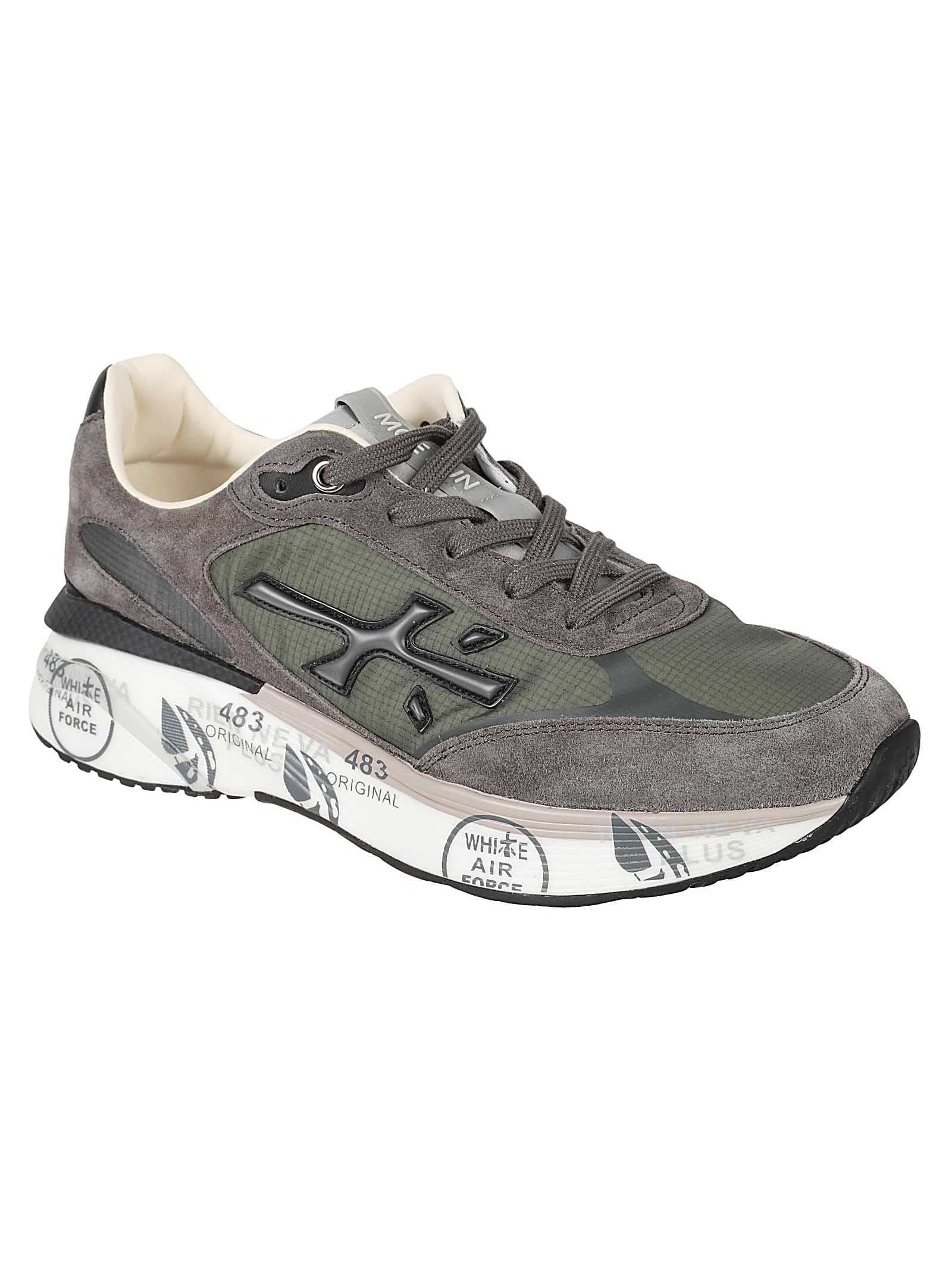 Shop Premiata Moerun Sneakers In Verde Militare