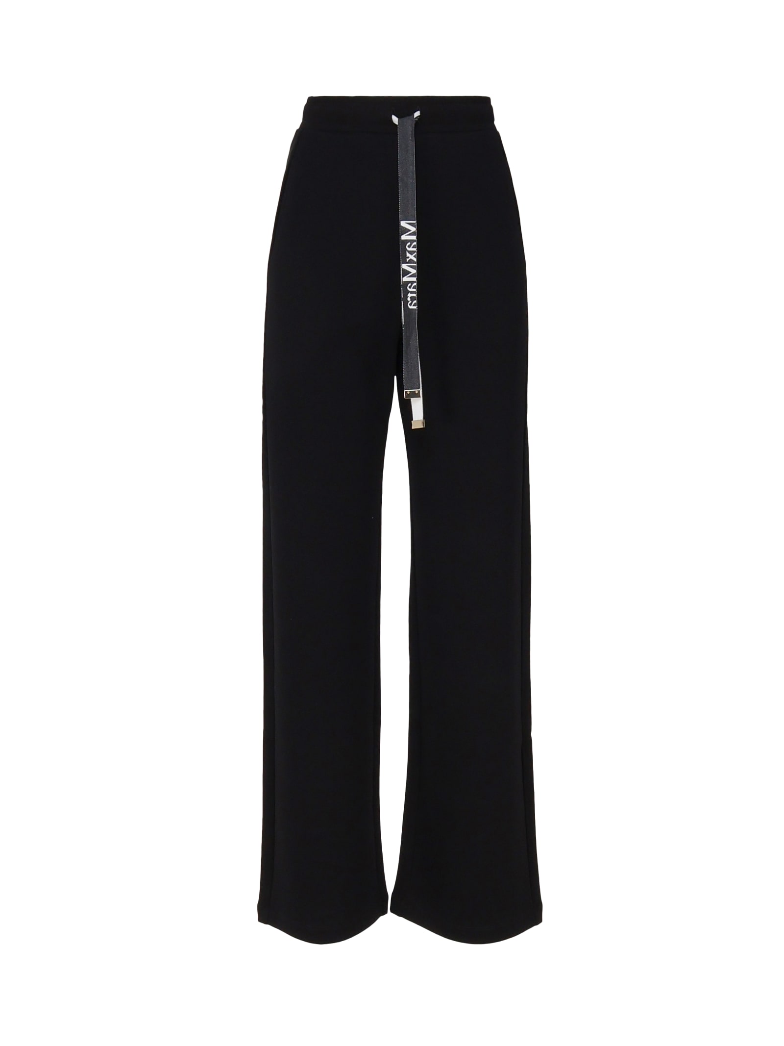 Shop 's Max Mara Jersey Pants In Nero