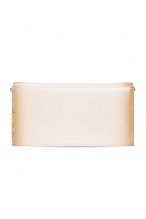 Shop Givenchy 4g Logo-plaque Chained Wallet In Beige