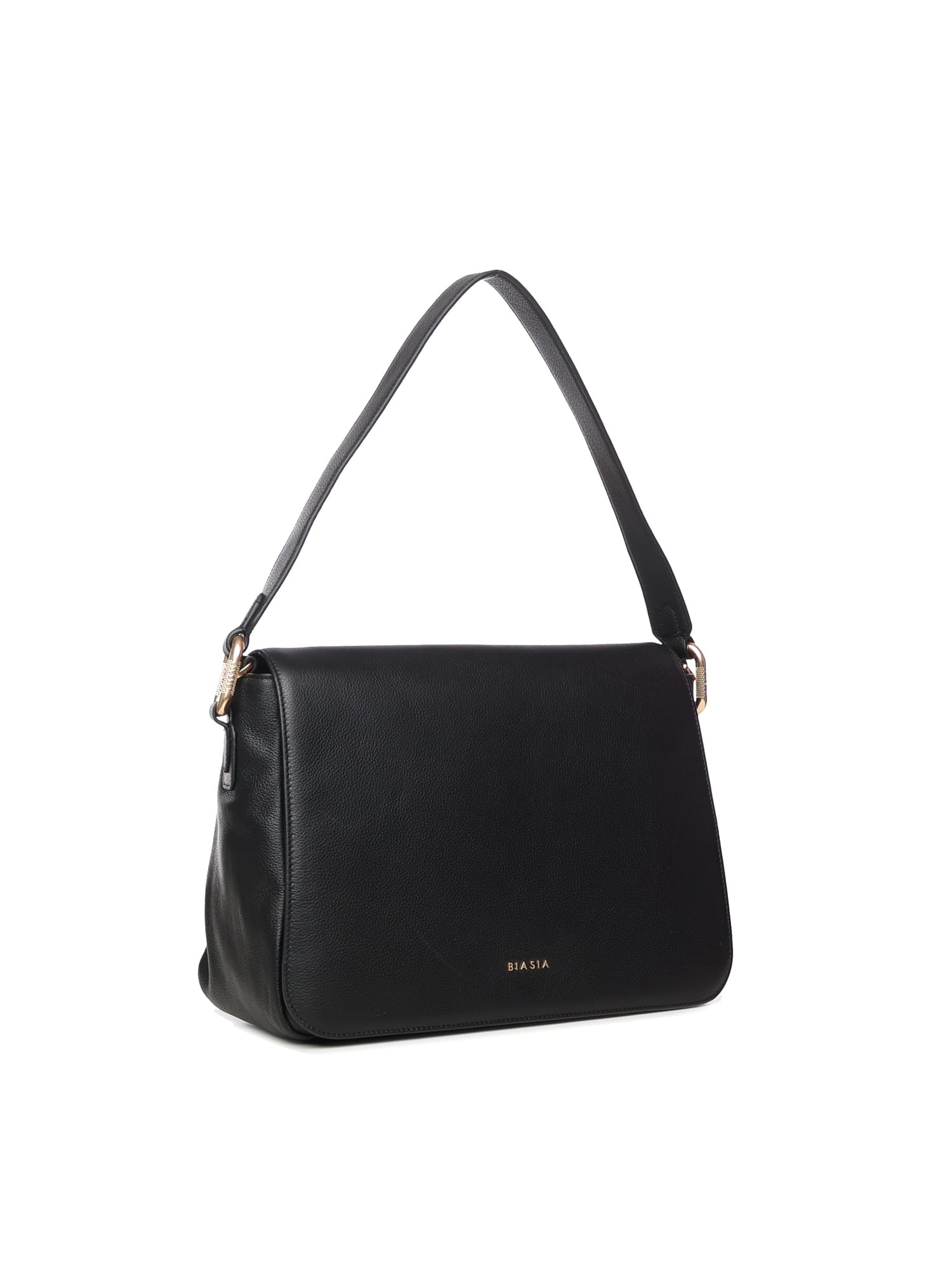 Biasia Noveau Leather Shoulder Bag In Black