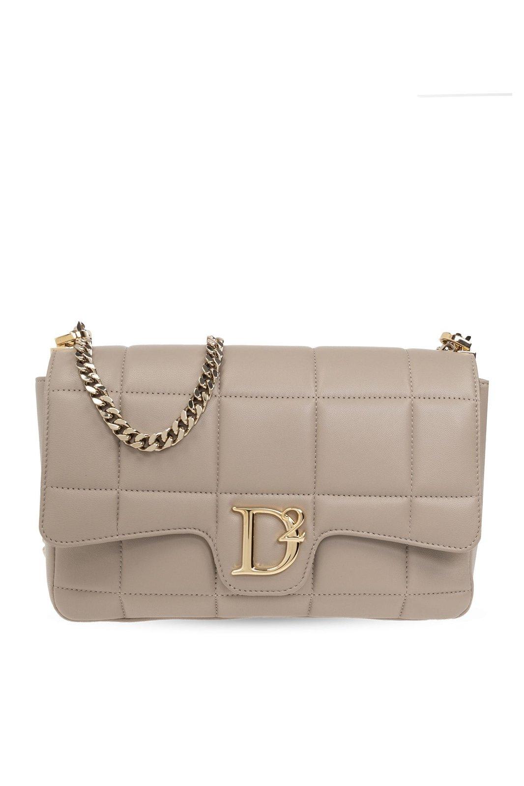 Shop Dsquared2 Padded Logo-plaque Quilted Shoulder Bag In Non Definito