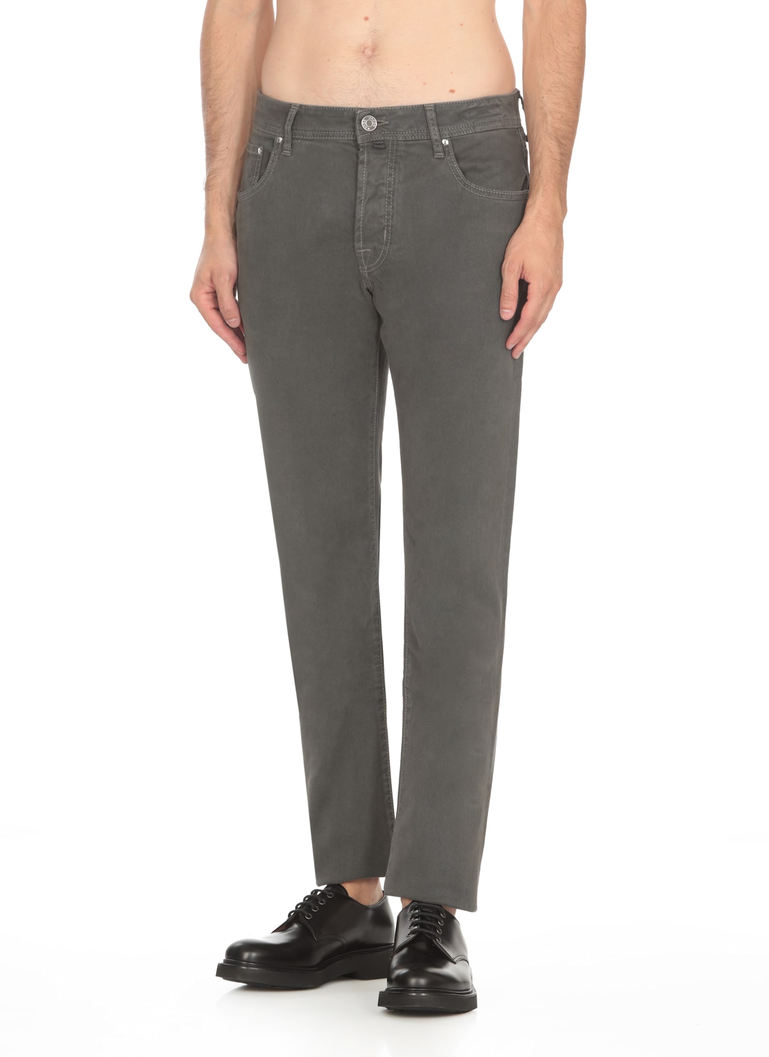 Shop Jacob Cohen Nick Slim Jeans In Grey