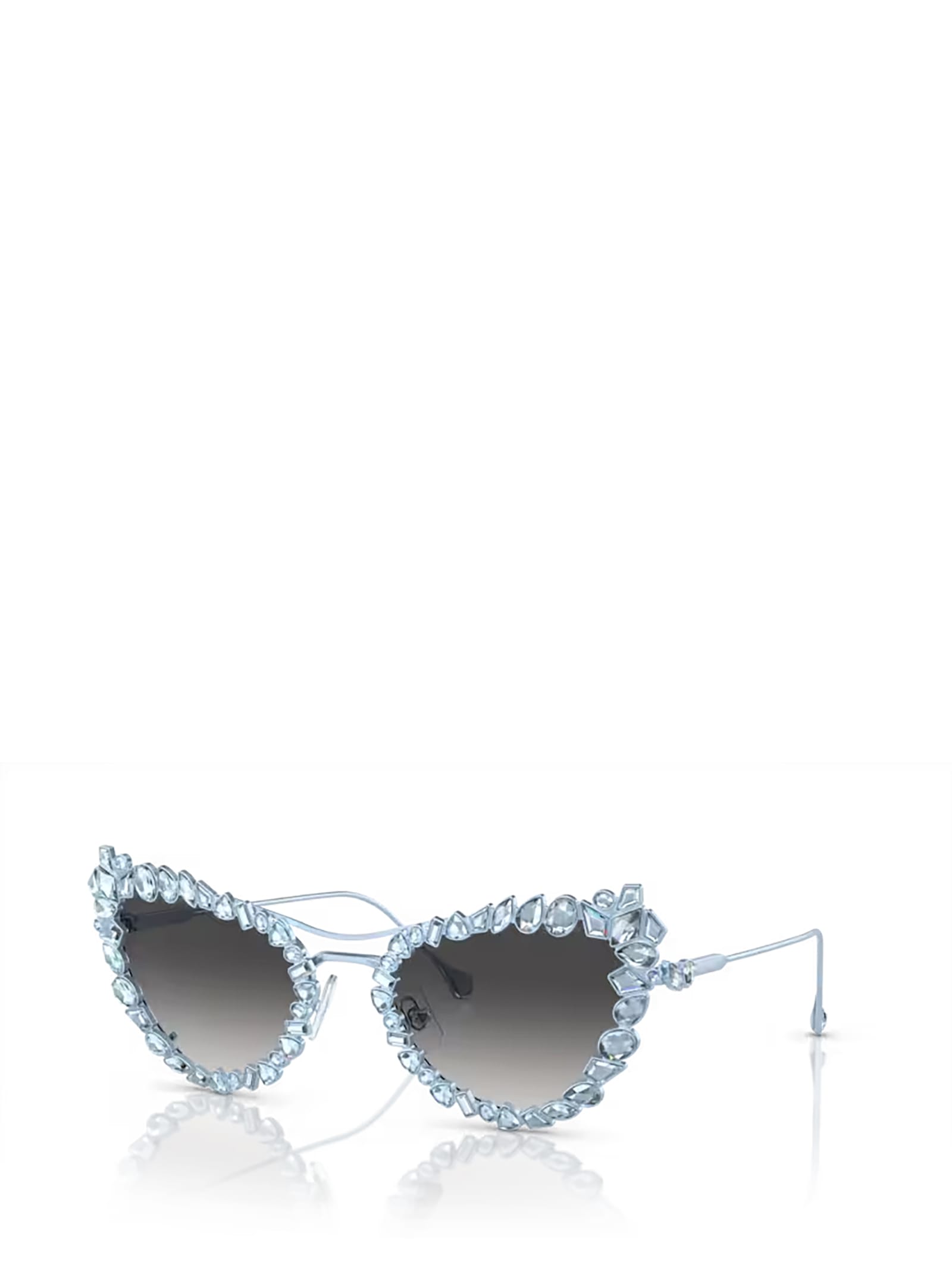 Shop Swarovski Sk7011 Matte Light Blue Sunglasses