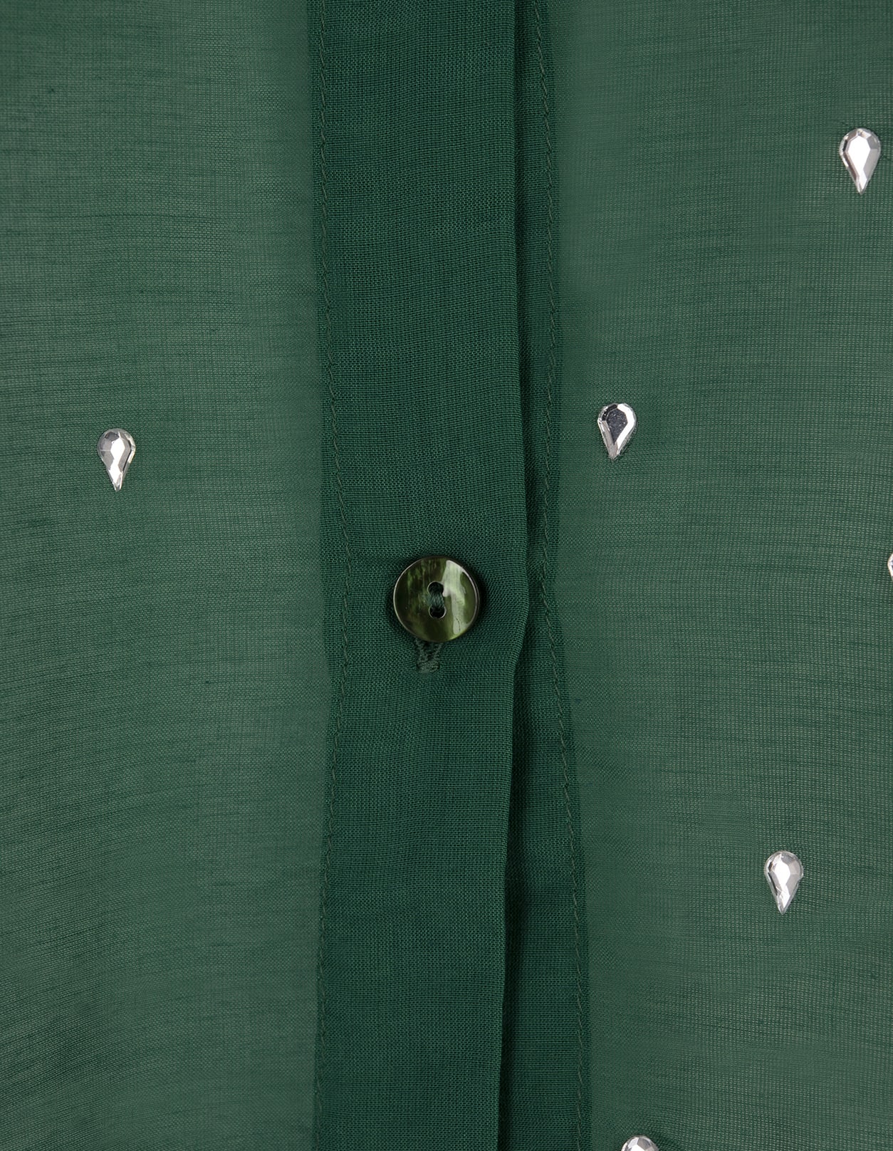 Shop Oseree Green Gem Cut Shirt