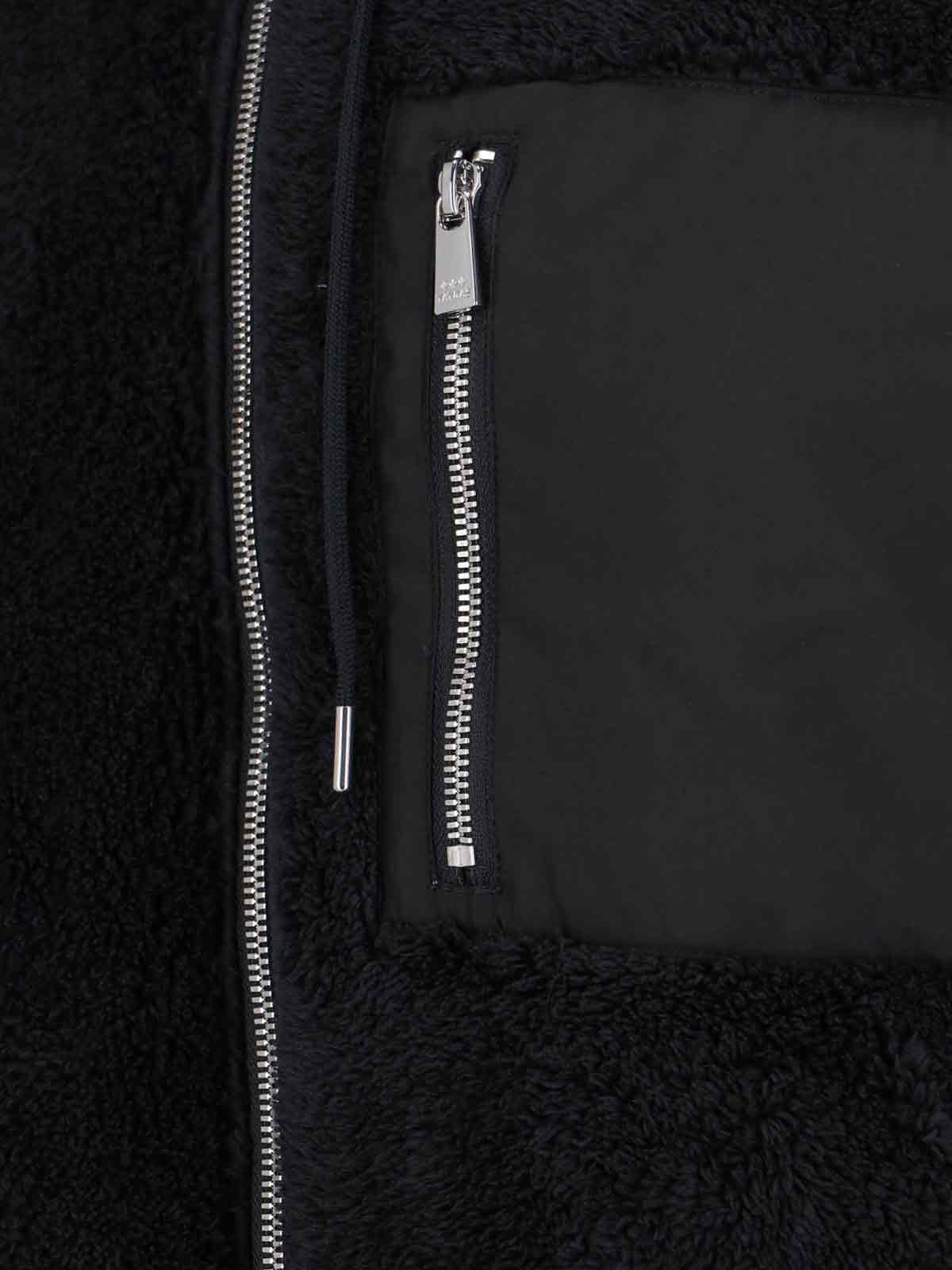 Tatras Menfi Black Jacket With Drawstring Hood And Logo Patch On The Sleeve In Ecofur Man In Blue