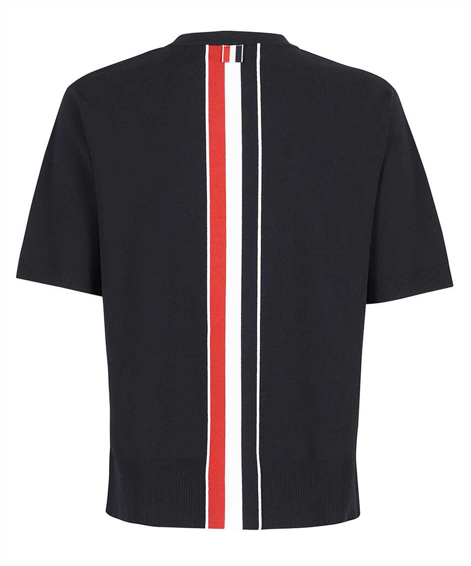 Shop Thom Browne Knitted T-shirt In Blue