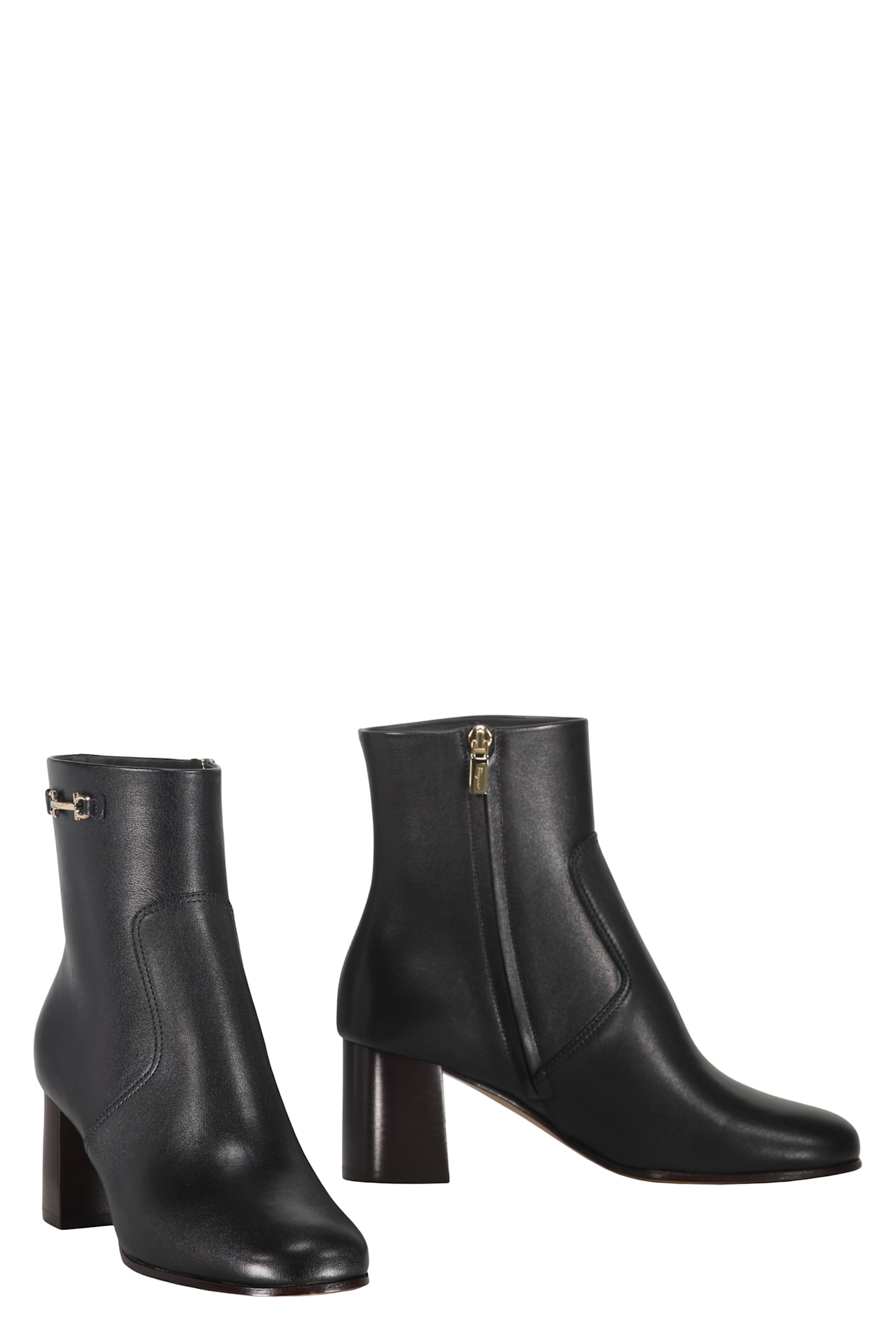 Ferragamo Otello Buckle-detail Ankle Boots In Multi