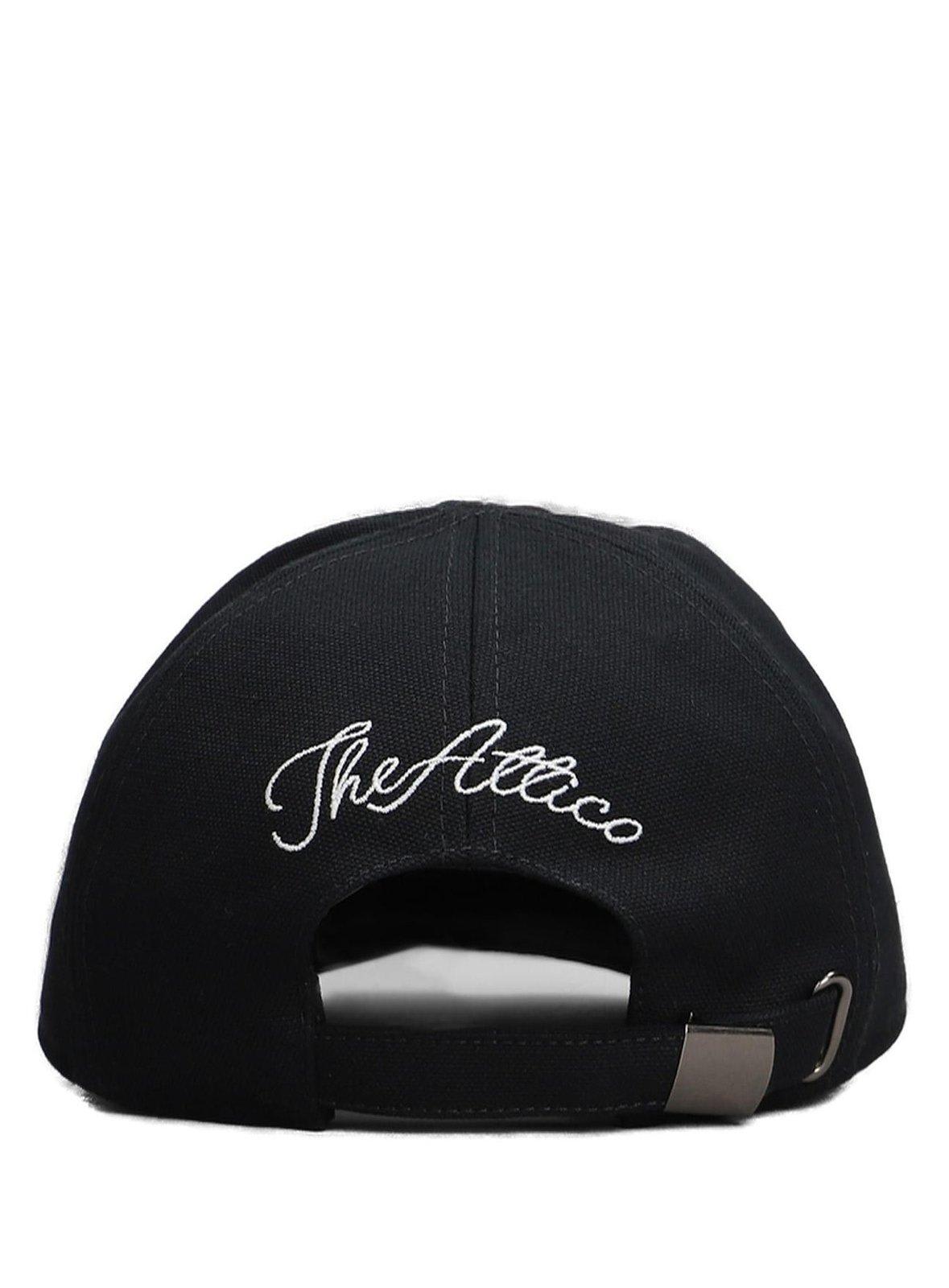 Shop Attico Logo Embroidered Baseball Cap In Black