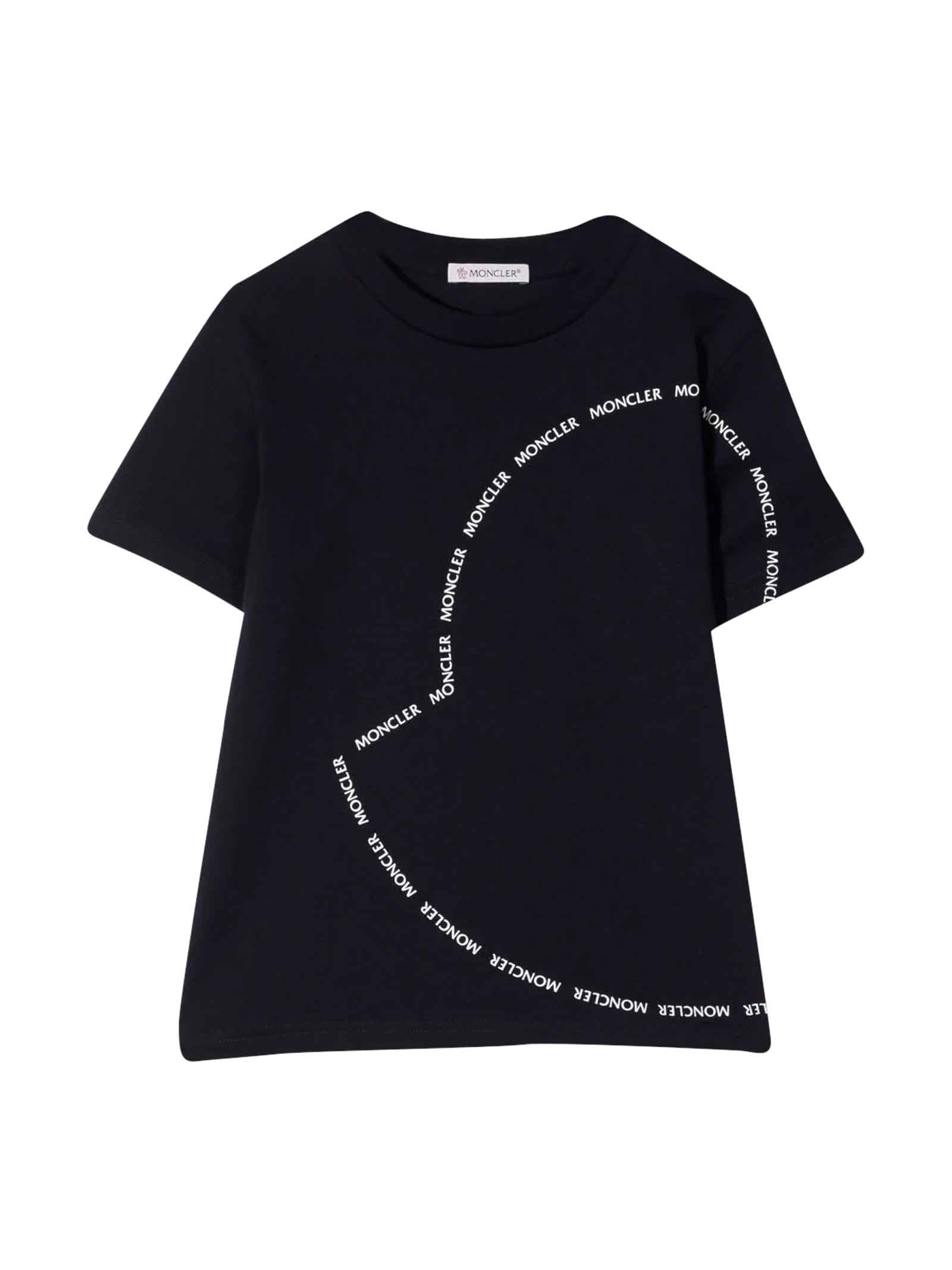 Black Moncler Enfant T-shirt