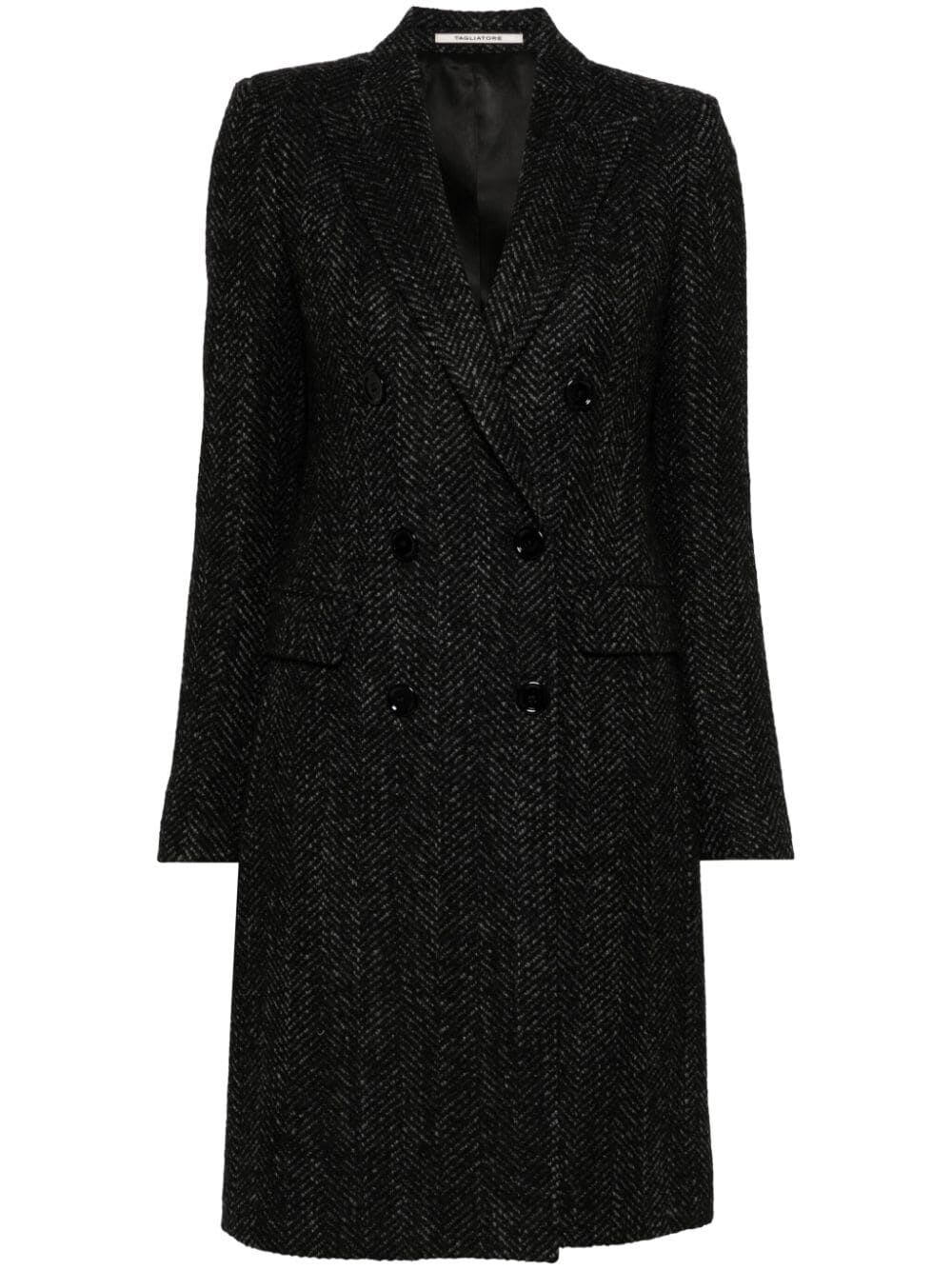 Shop Tagliatore C-parigi Woman Coat In Dark Grey