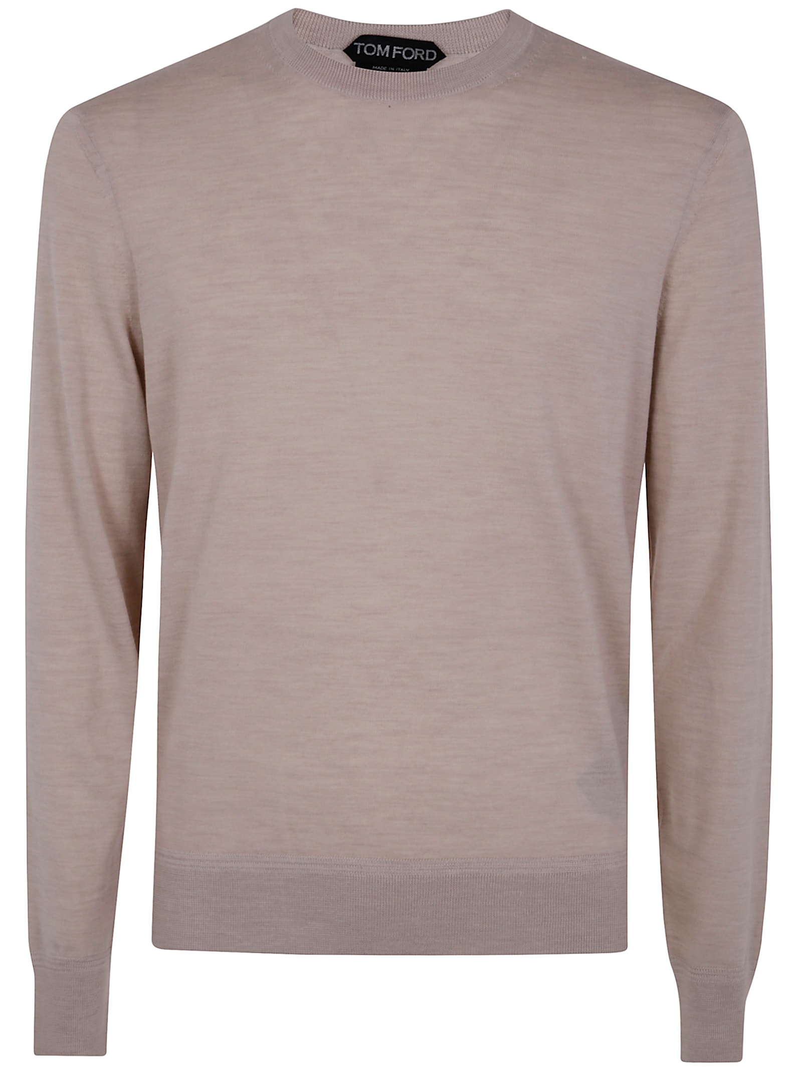 Tom Ford Knitwear Crew Neck Knitted Clothing In Light Beige