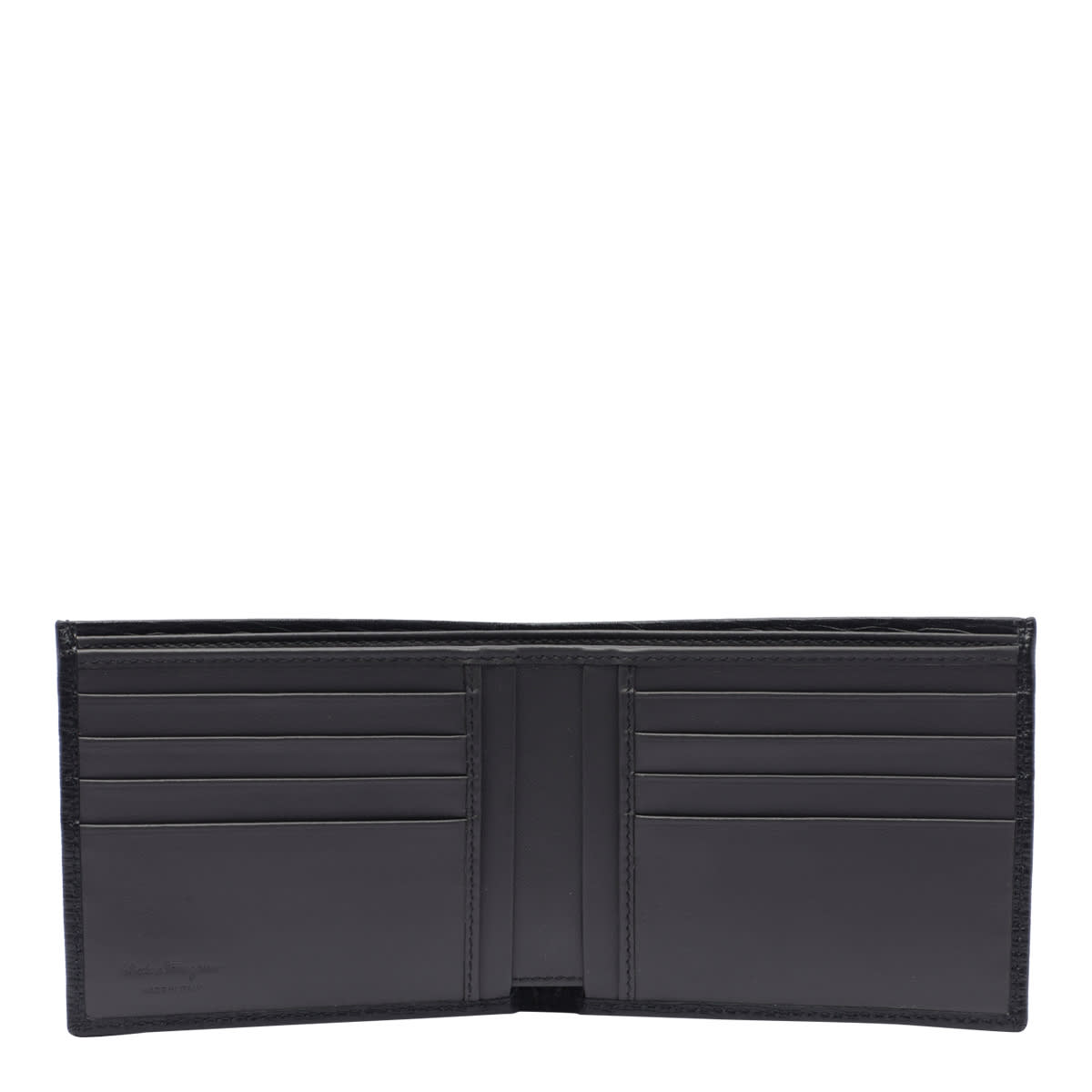 Ferragamo Men Revival Gancini Bifold Wallet In Black
